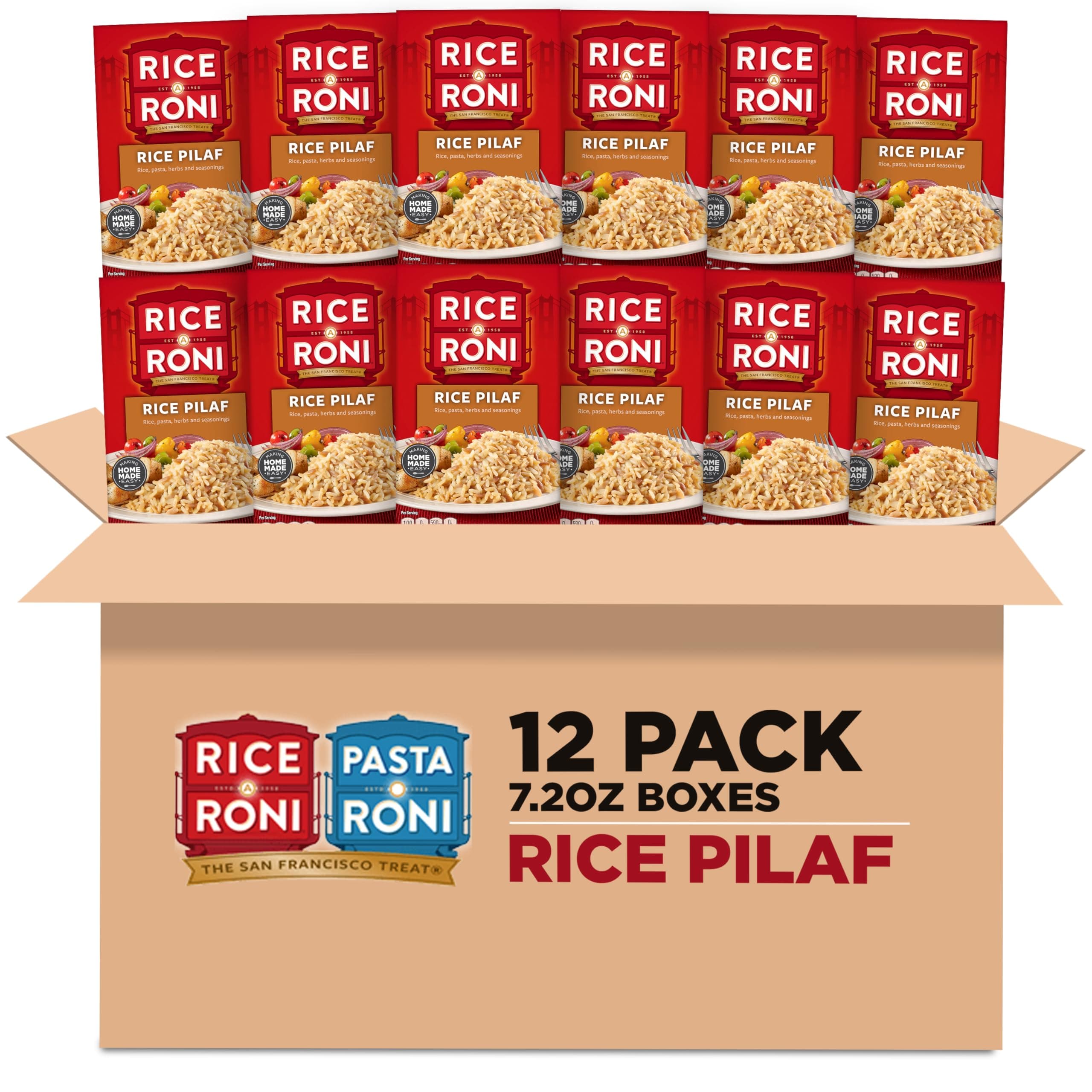 Rice Pilaf, Pasta and Rice Mix 7.2 Ounce (Pack of 12 Boxes)