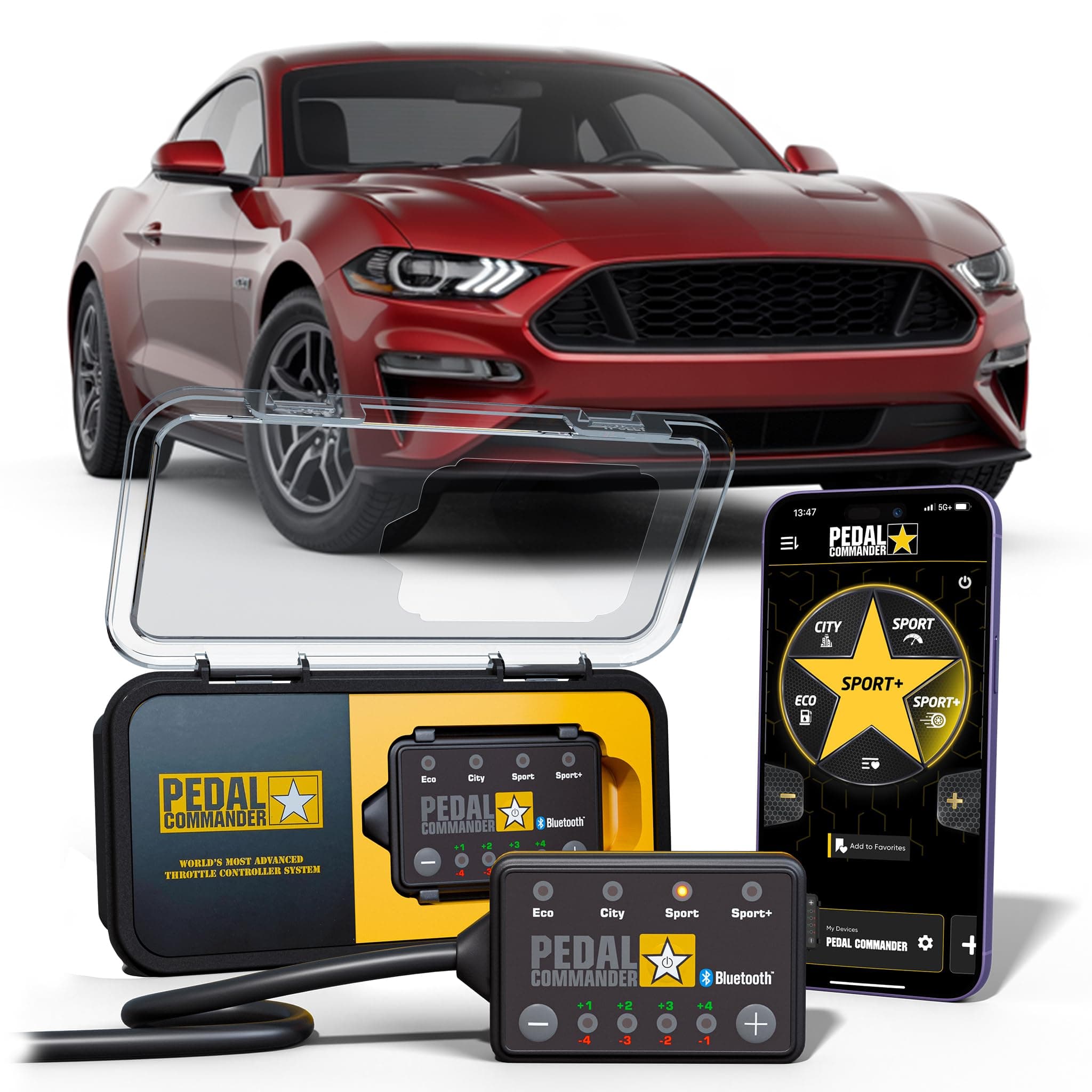 PEDAL COMMANDER for Ford Mustang 2011+ Throttle Response Controller - Plug-and-Play, 36 Driving Settings & App Control, Throttle Controller Performance Mods, Mustang Accessories