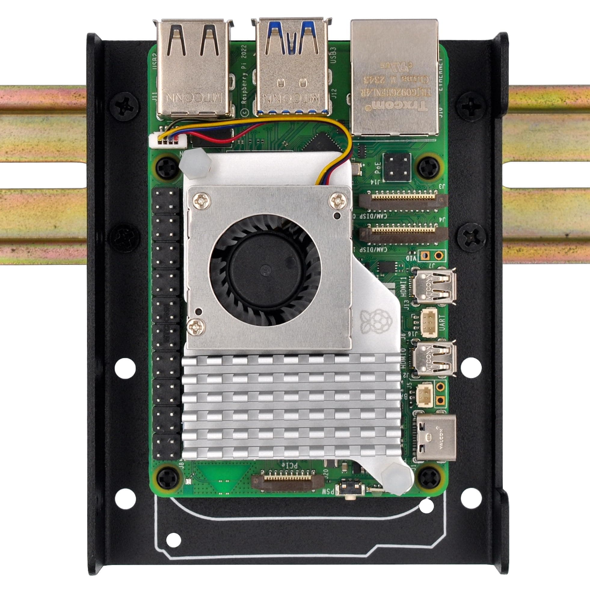 DIN Rail Mount Bracket for Raspberry Pi 1A+ 1B+ 2B 3B 3B+ 4B 5 Zero Arduino Uno Mega Mkr BeagleBone Black