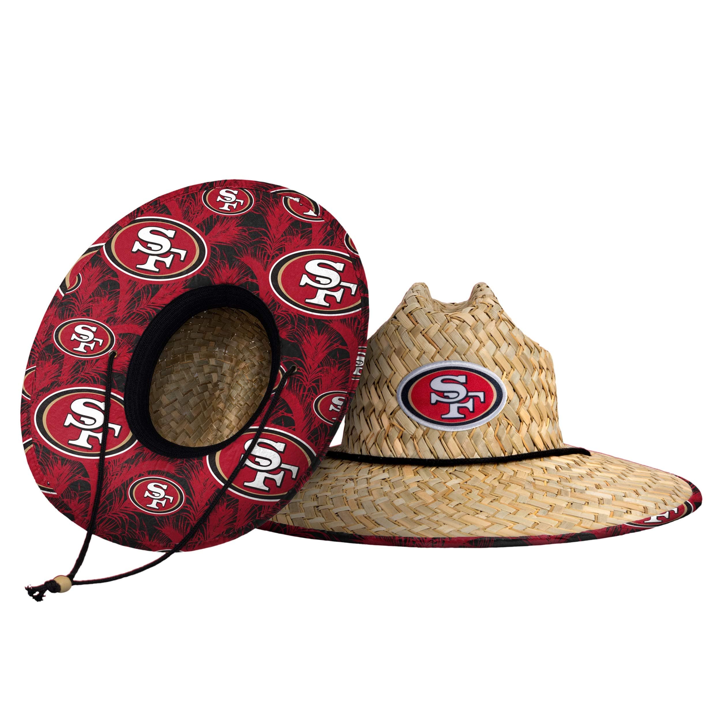 foco Men's NFL Team Logo Floral Lifeguard Beach Straw Sun Hat