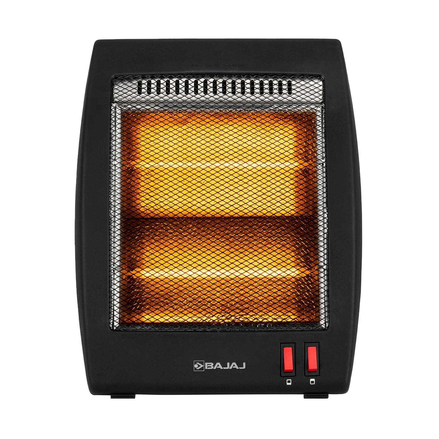 Bajaj Rhx-2 Halogen Heater|2 Heat Settings-400W/800 Watts|Noiseless Operation|Duraelement With 1-Yr Heating Element Warranty |Convection Room Heater For Winter|2-Yr Warranty |Black