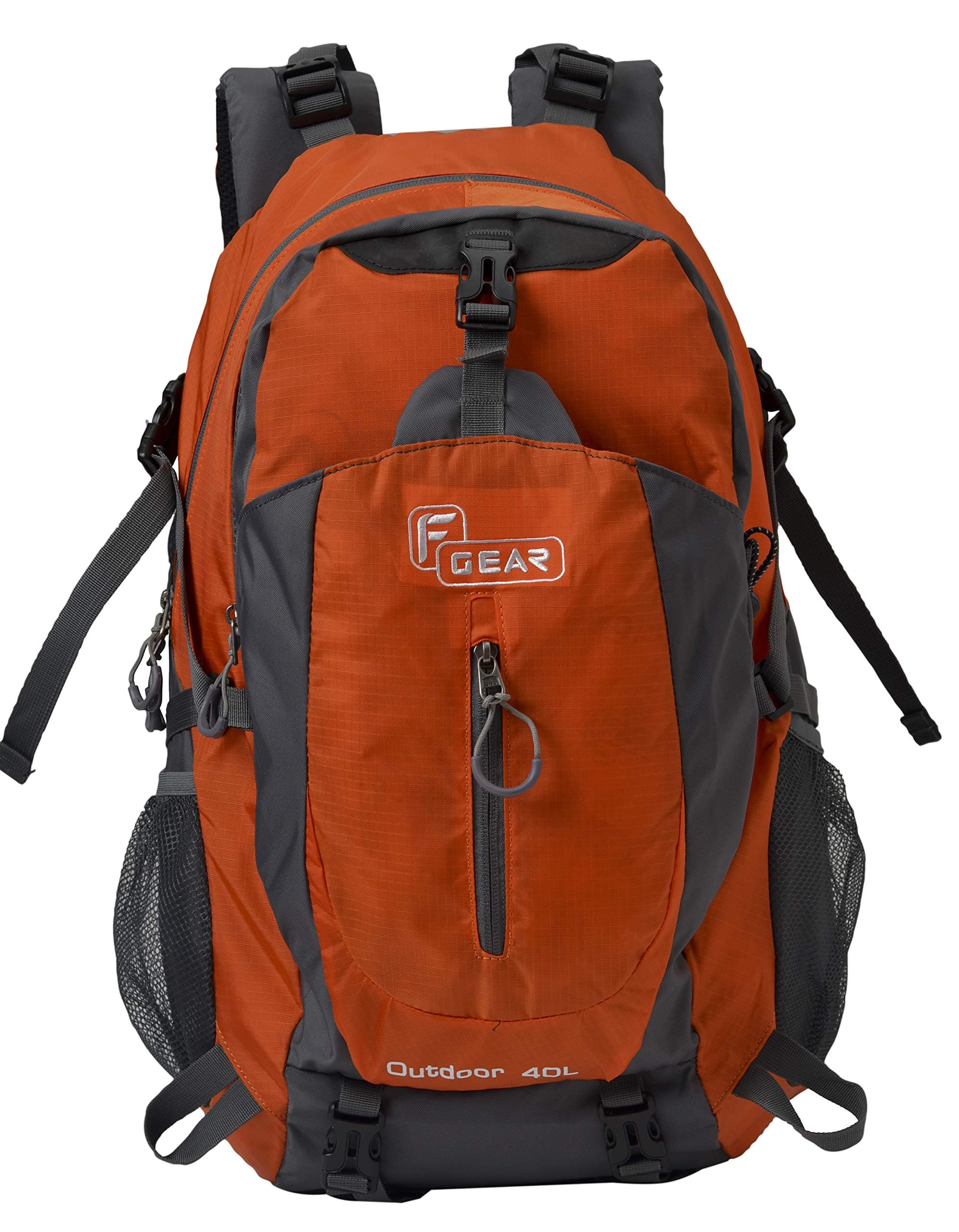 F Gear Capiche 40 Liter Hiking Bag (Saffron, Grey)
