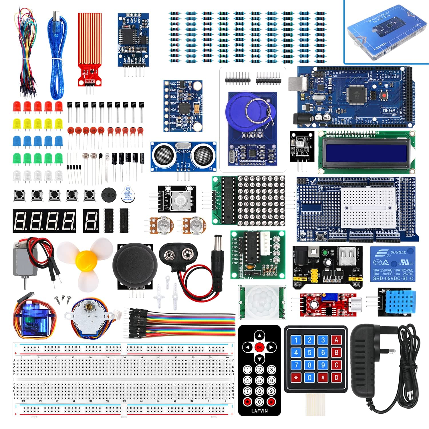 LAFVIN Mega 2560 Project Starter Kit for Mega328 Nano with Tutorial Compatible with Arduino IDE