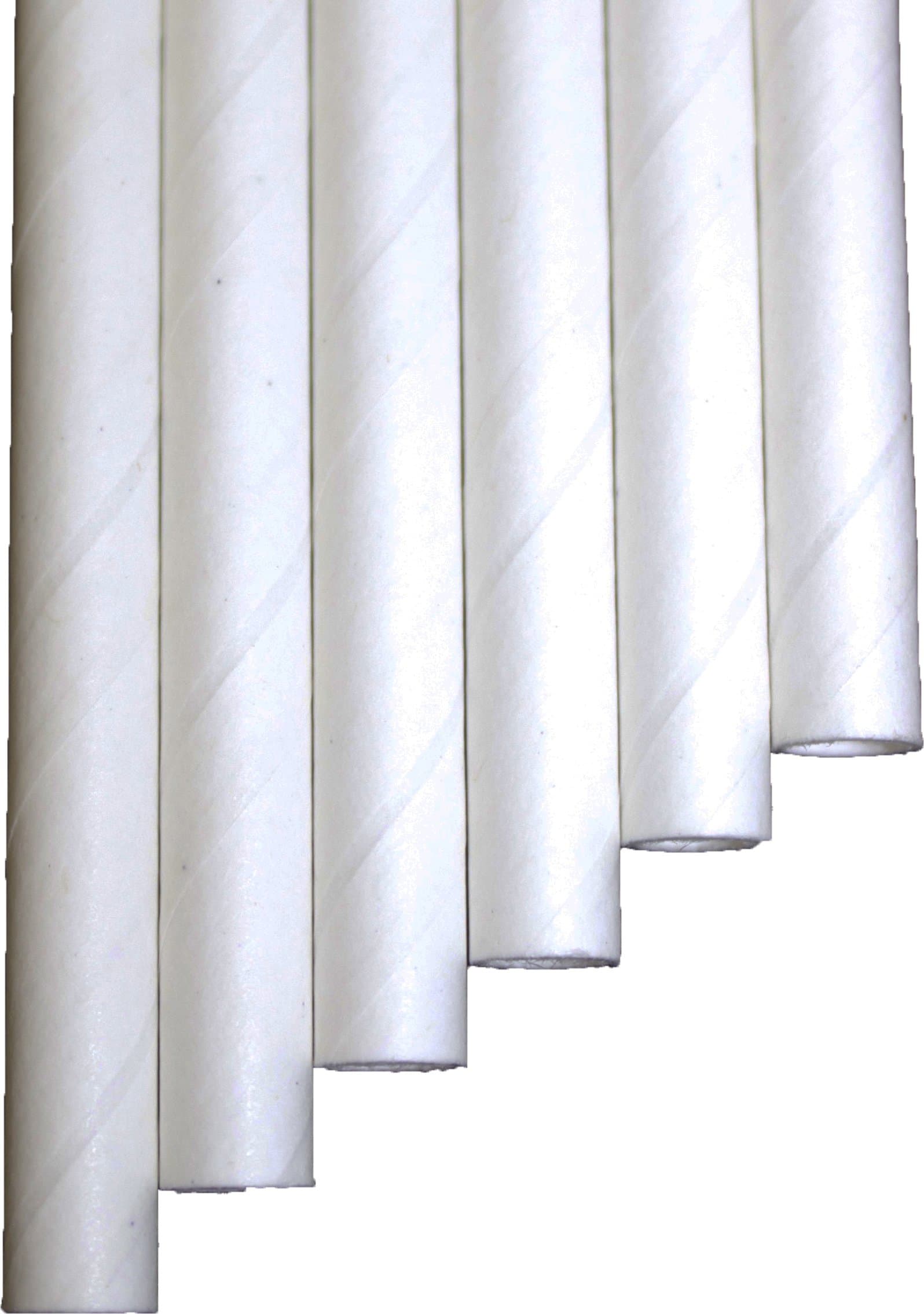 Aardvark 61500212 Unwrapped Paper Jumbo Drinking Straw, 7/32" Diameter x 10-1/2" Length, White (8 Boxes of 600)