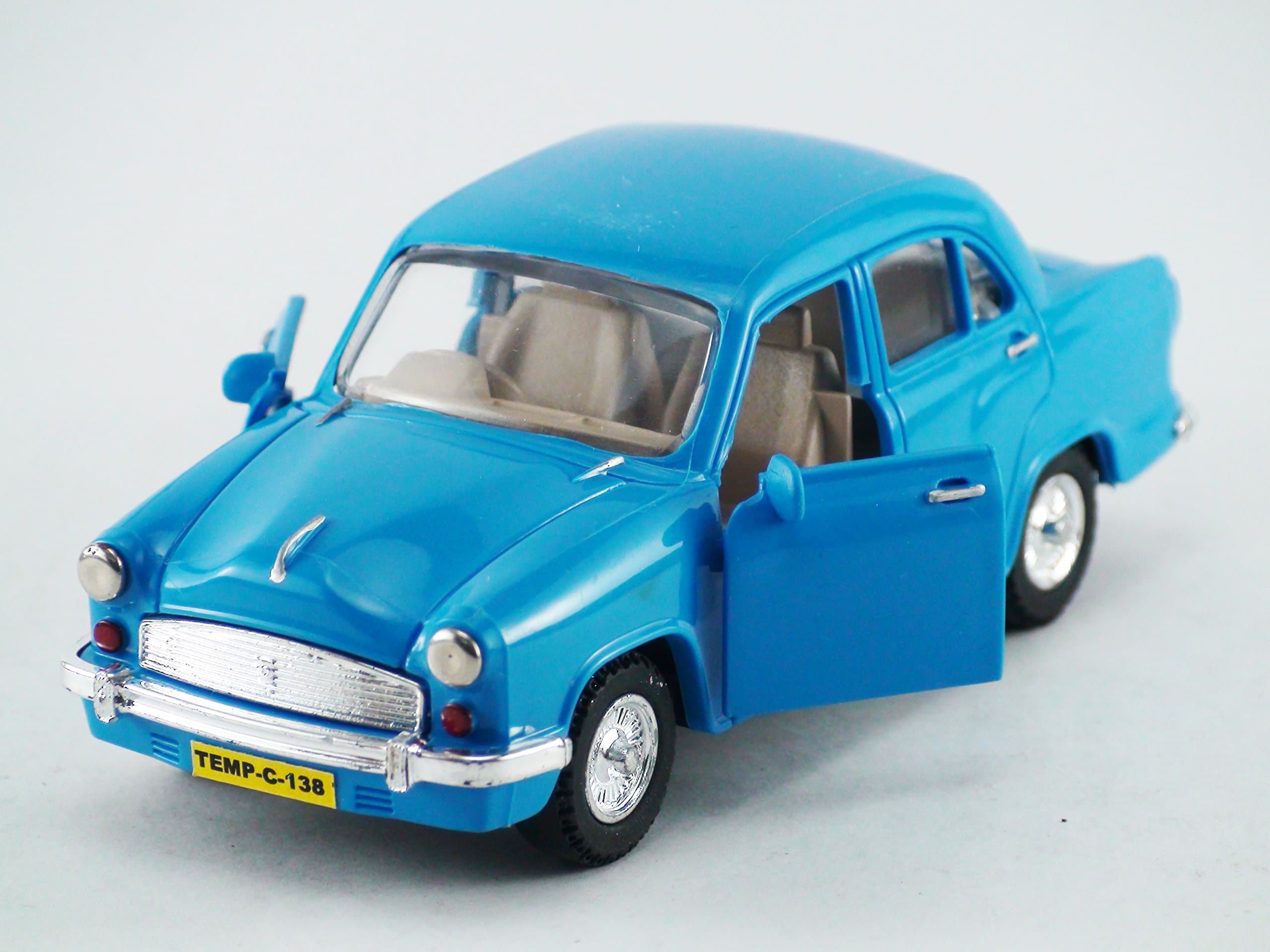 Centy Toys Classic of Ambassador Car ( Moris Oxford) - Kidsshub 13.3 X 5.3 X 5 cm, Weight:100gms ( Blue Color)