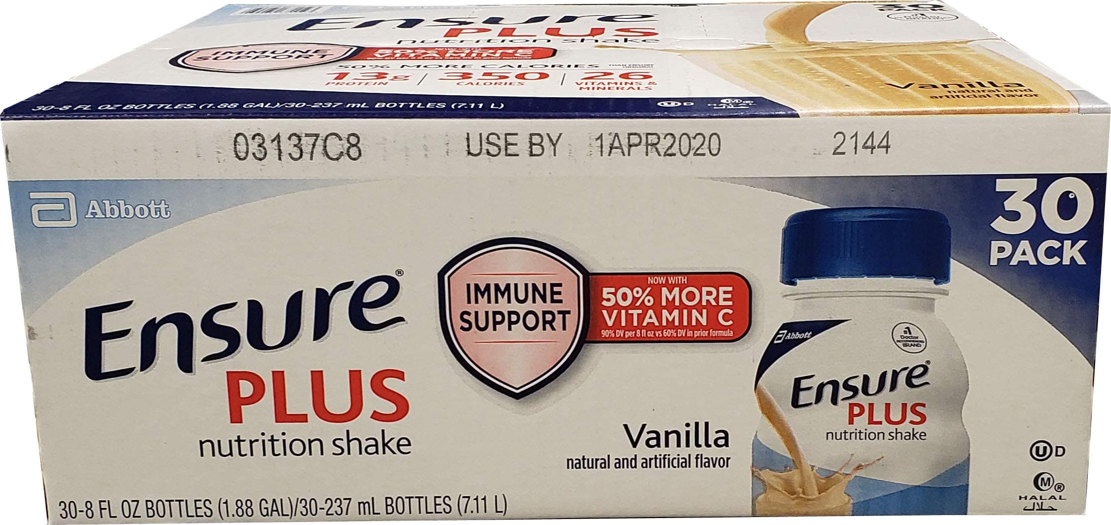 EnsurePlus Ensure Plus Nutrition Shake Vanilla 30 Pack /8.0 Fl Oz Net Wt 240 Fl Oz), 240 fl. oz.