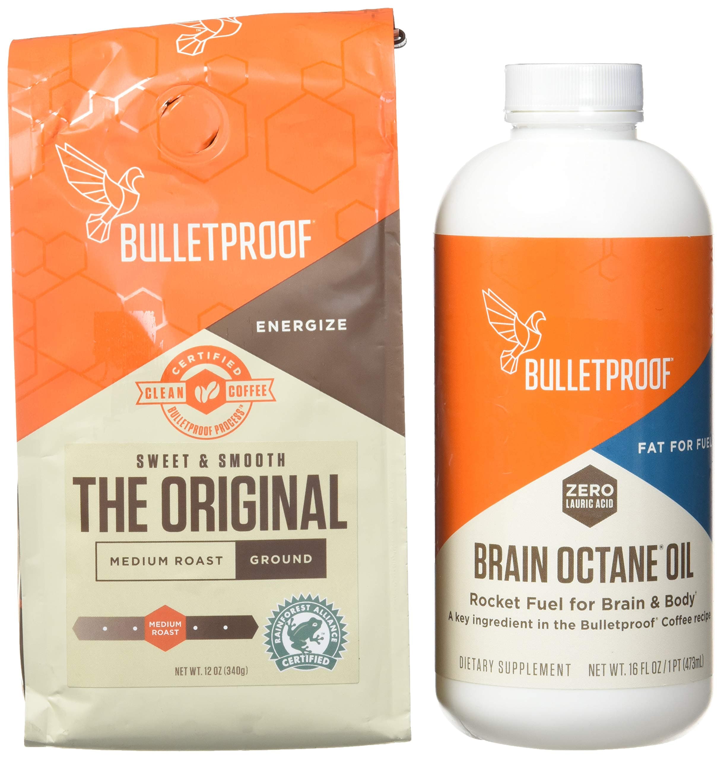 Bulletproof Intro Kit (Amazon Exclusive) 12oz Ground Coffee, 16oz Brain Octane