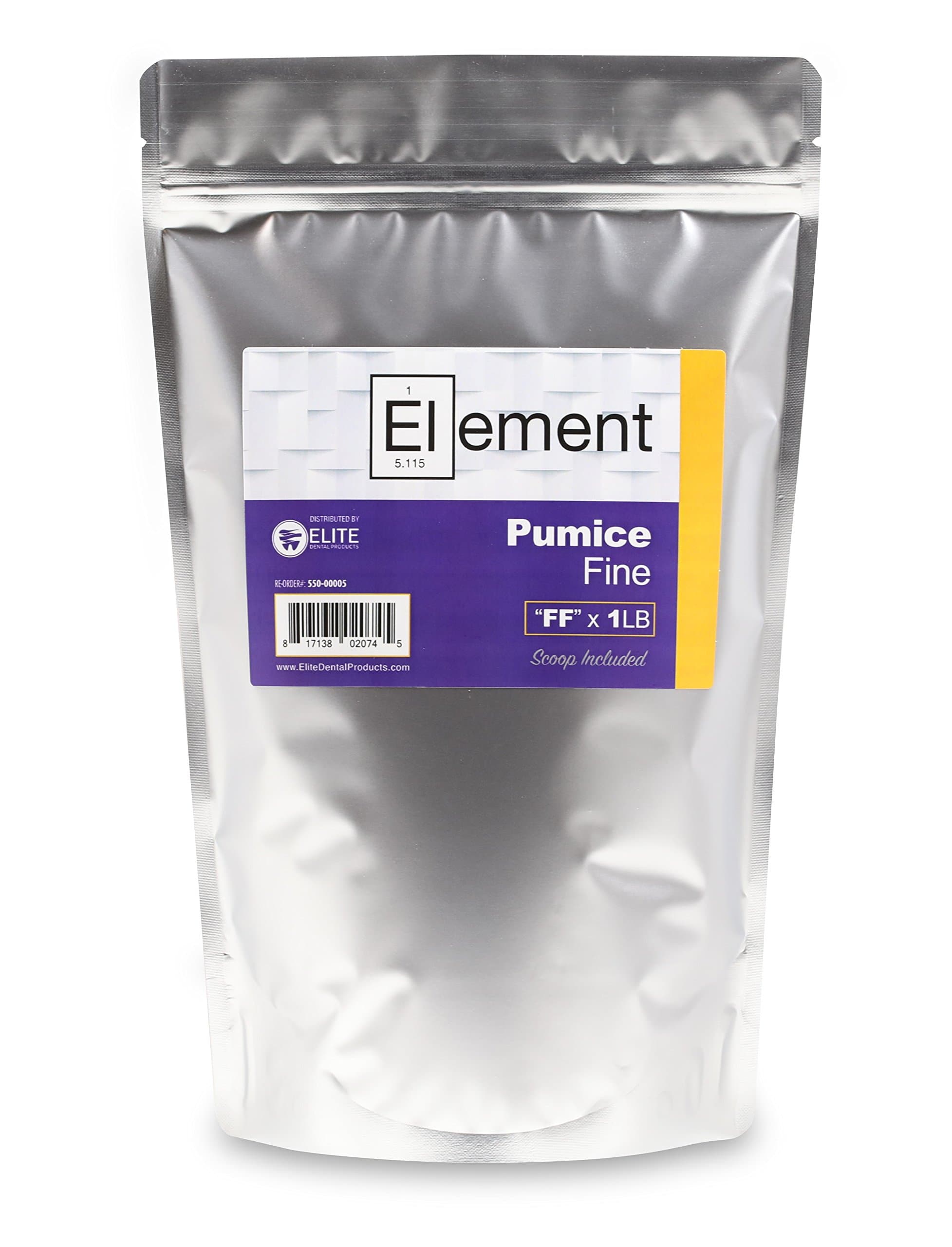 ELEMENT Dental Pumice Powder 1 lb Bag - Versatile Abrasive for Cleaning, Polishing, Beauty Products, Dental Lab, and Rock Tumbling (Fine"FF")