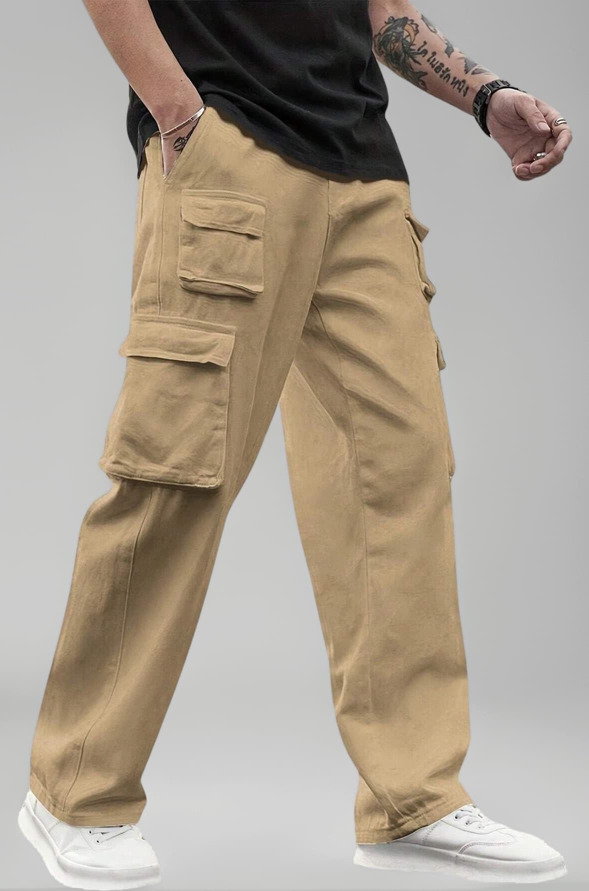 Cargo for Men || Cotton Cargo Pant || Drawstring Waist Pant (Also Available in Plus Sizes) (38-41)