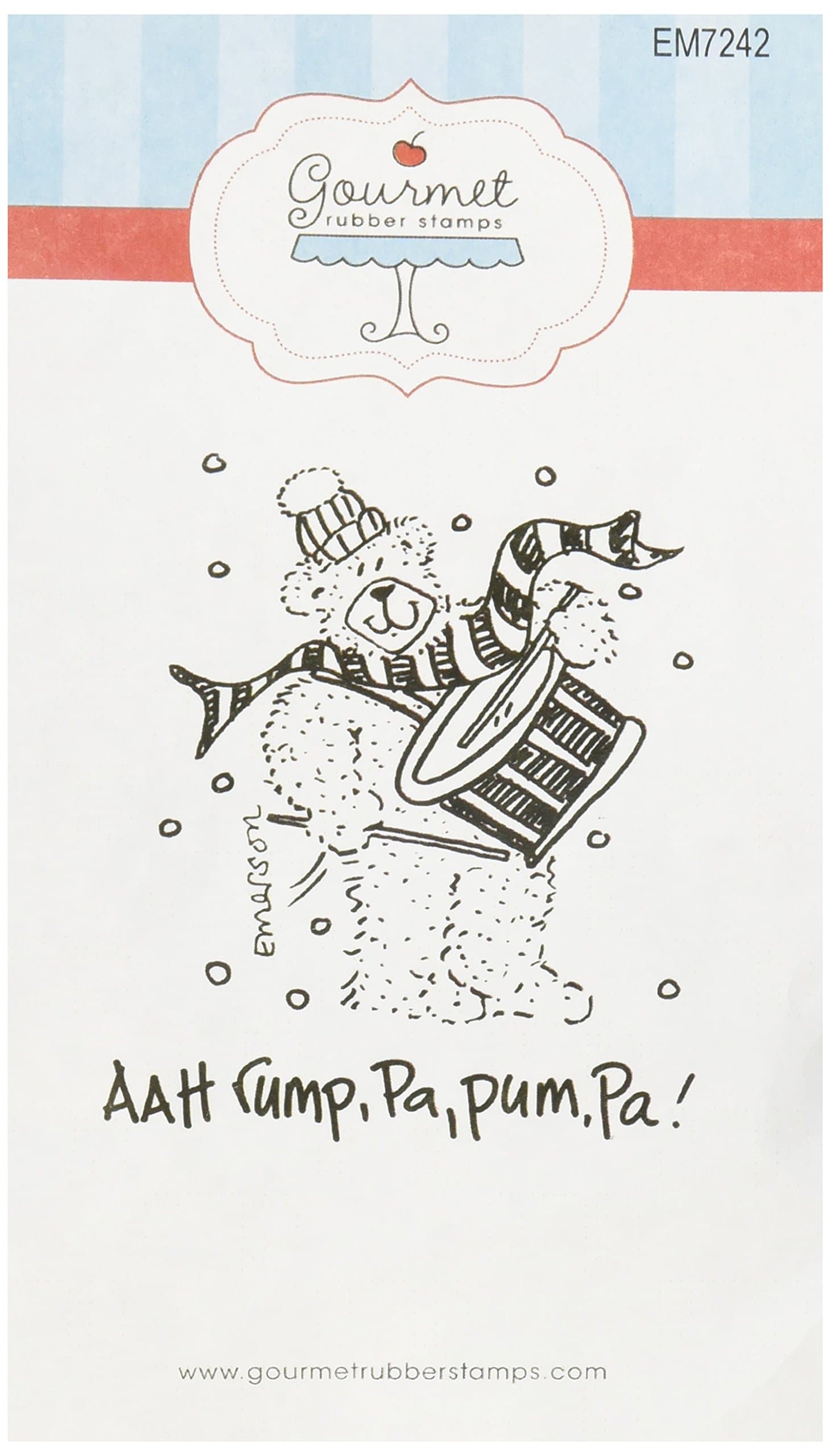 Gourmet Rubber Stamps Aah Rump, Pa, PUM, Pa Cling Stamps, 3 x 2.25