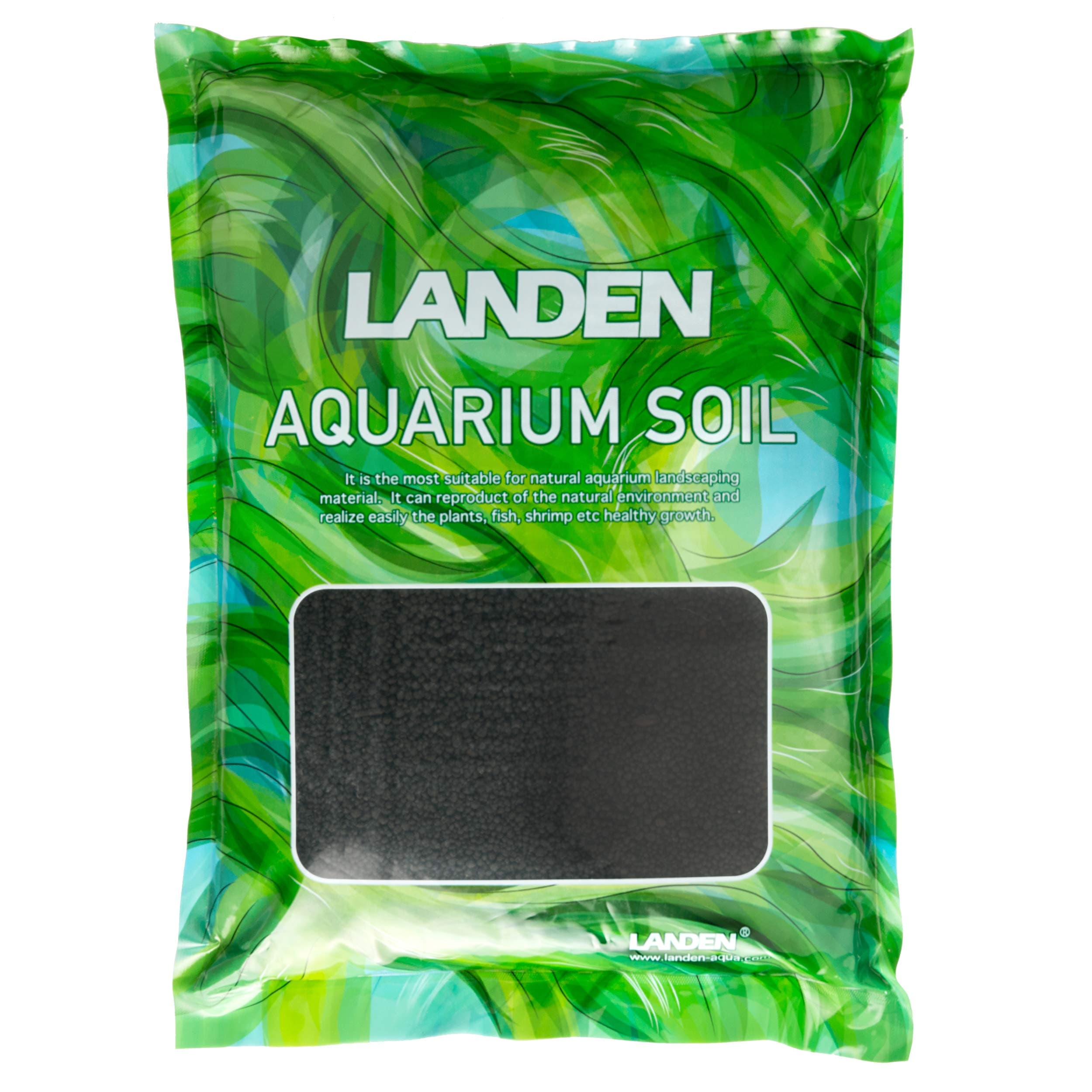 LANDEN Aqua Soil Substrate 5L(10lbs) for Natural Planted Aquarium, Plant or Shrimp Stratum, Clay Gravel and Stable Porous Substrate for Freshwater Aquarium, Black Color