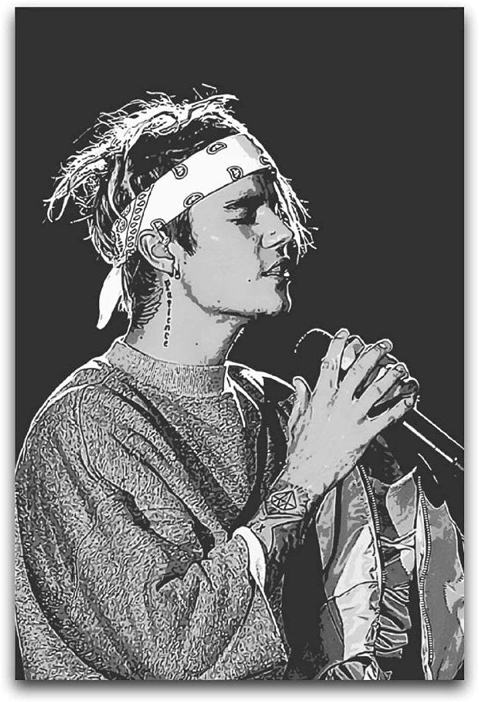 1000 Piece Jigsaw Puzzles for Adults Kids Justin Bieber Decor 29.5x19.6 inch(75x50cm) Intellectual Decompressing Puzzle NO Frame