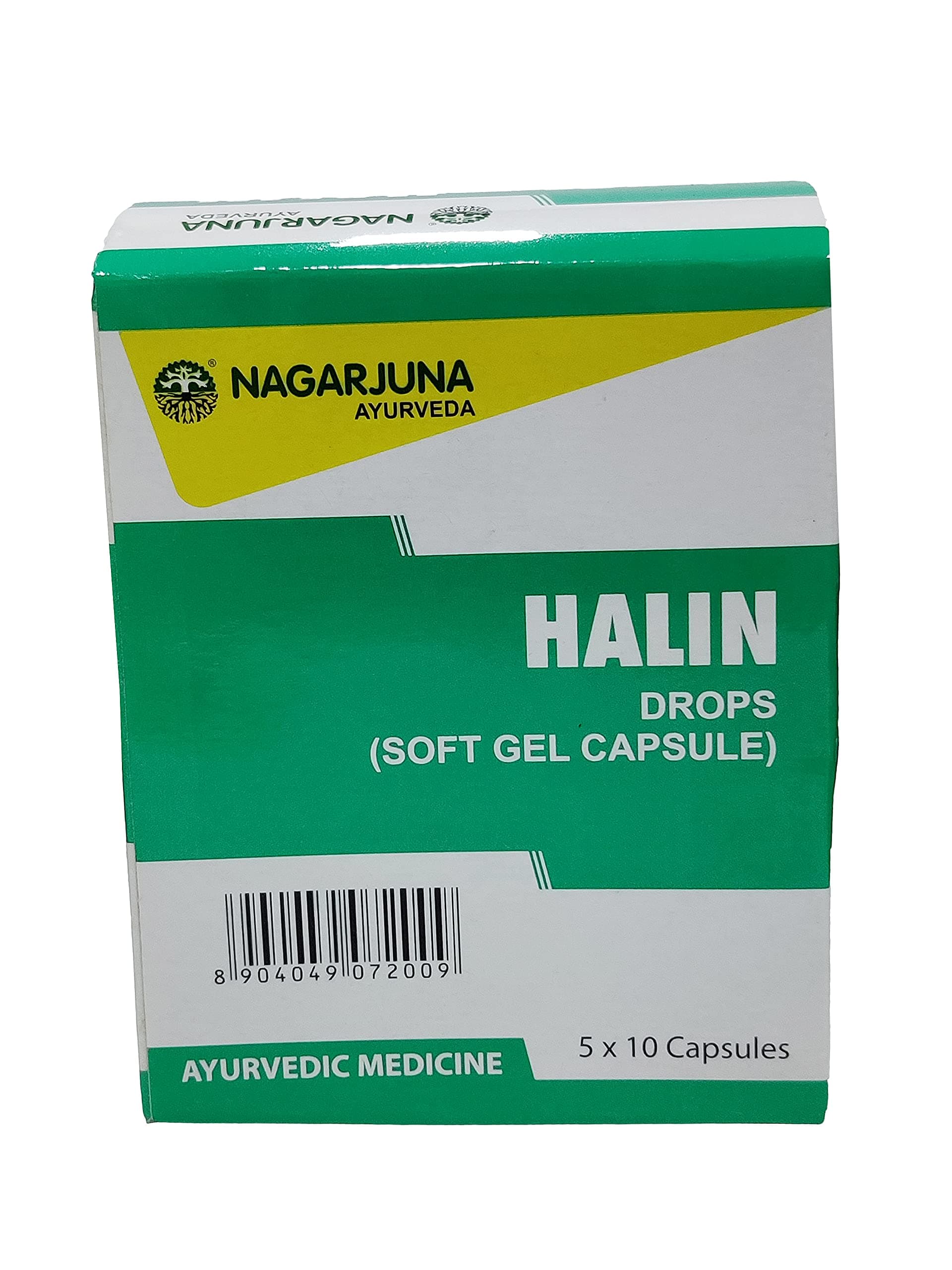Nagarjuna Kerala Halin Drops Soft Gel Capsule 50 Tab x Pack of 1