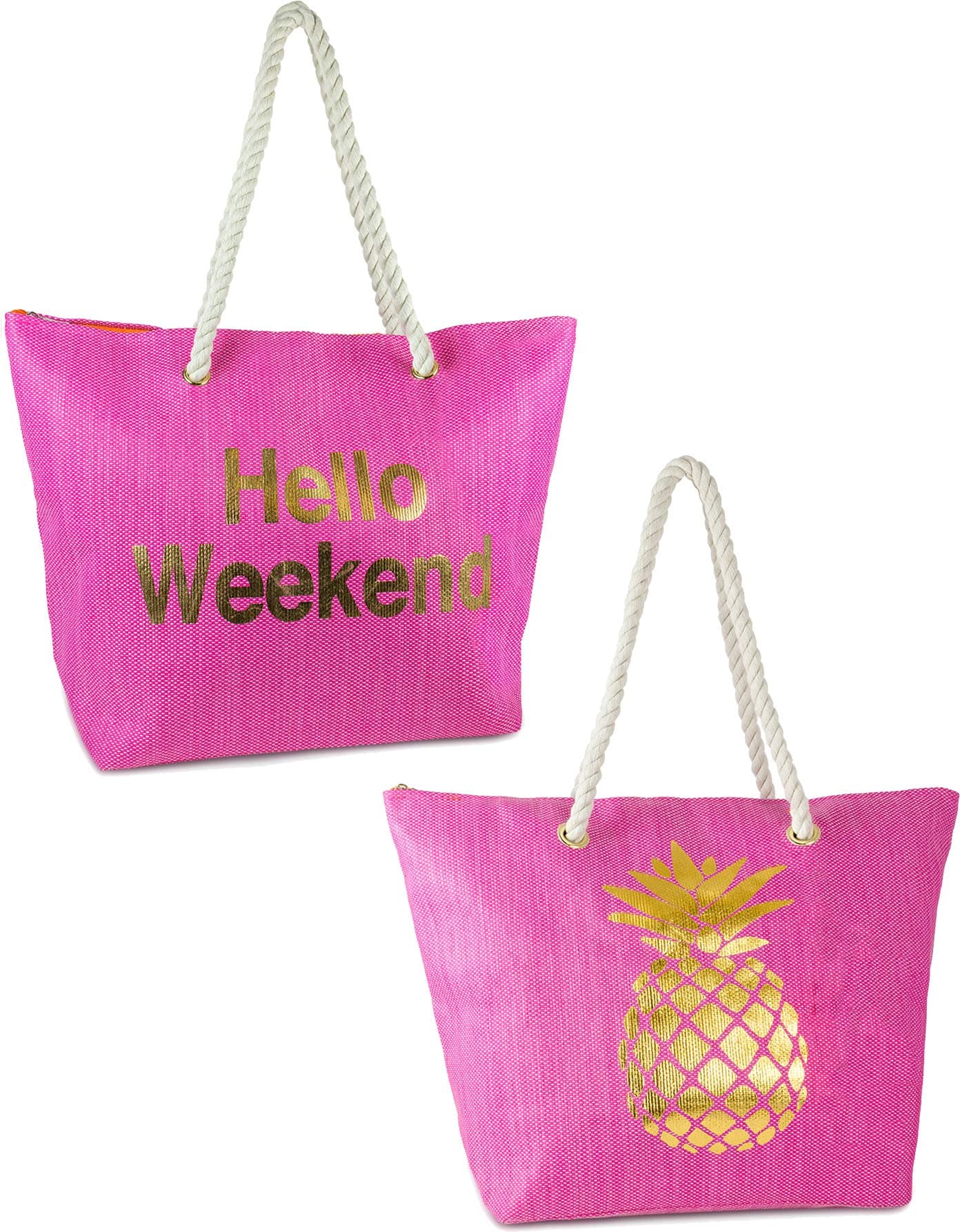 Bag 2PK: Hello Weekend (Pink) Pineapple (Pink)