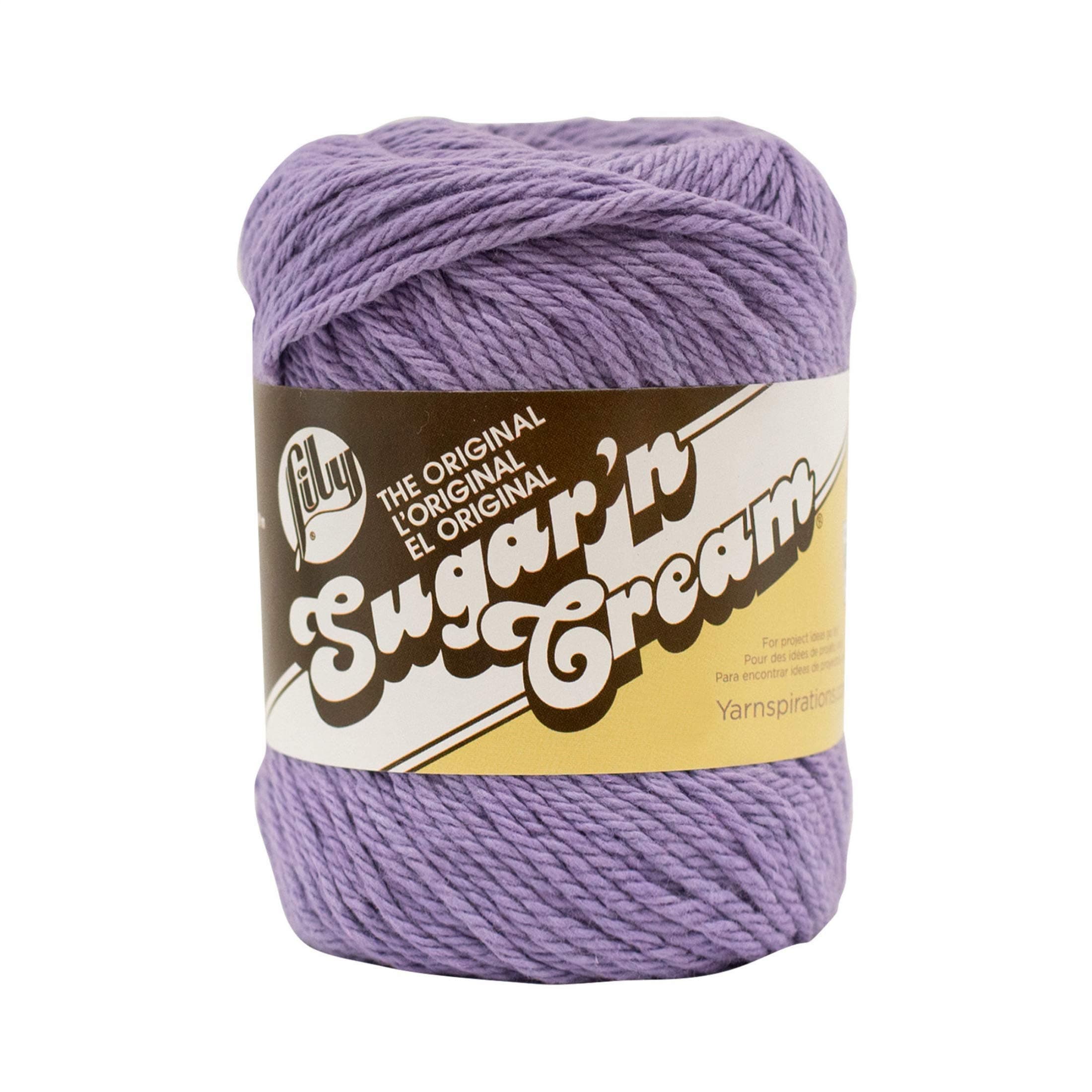 LILY Sugar 'N Cream Yarn - HOT Purple 10200101317,7.9g