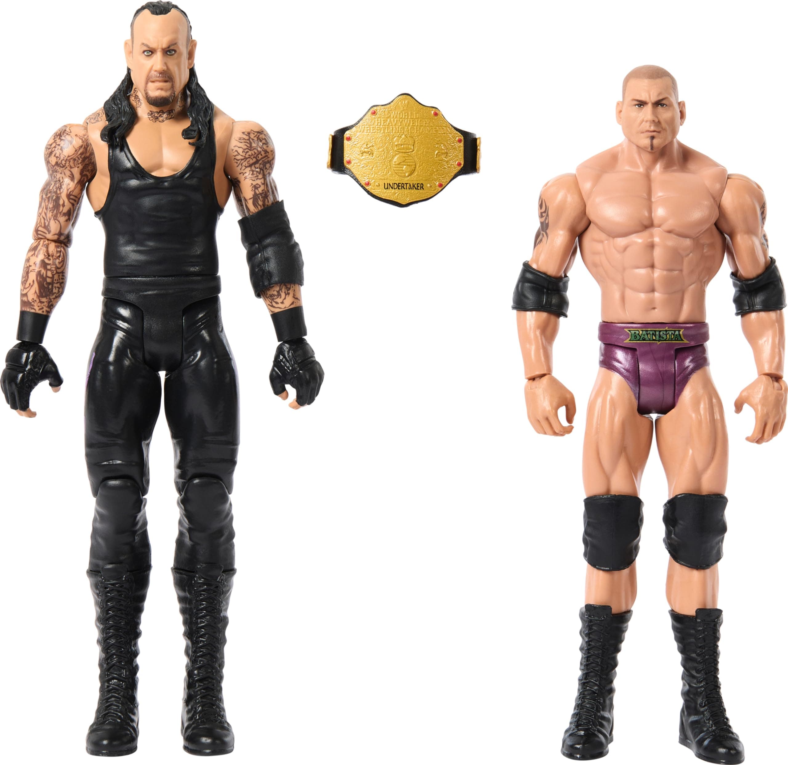 Mattel WWE Set of 2 Articulated Figures Duel Of Champions Roman Reigns Vs John Cena, With Wwe Champion Title, 10 Points Of Joint, Children's Toy, From 3 Years, HLL78