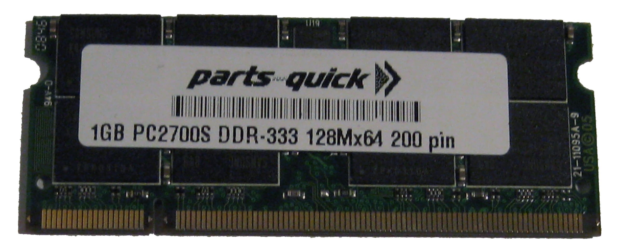 parts-quick 1Gb Ddr Pc2700 200 Pin 333Mhz So-Dimm Ram Notebook Memory For Acer Aspire 5020 Series 5021, 5022, 5024 (Parts Quick Brand)