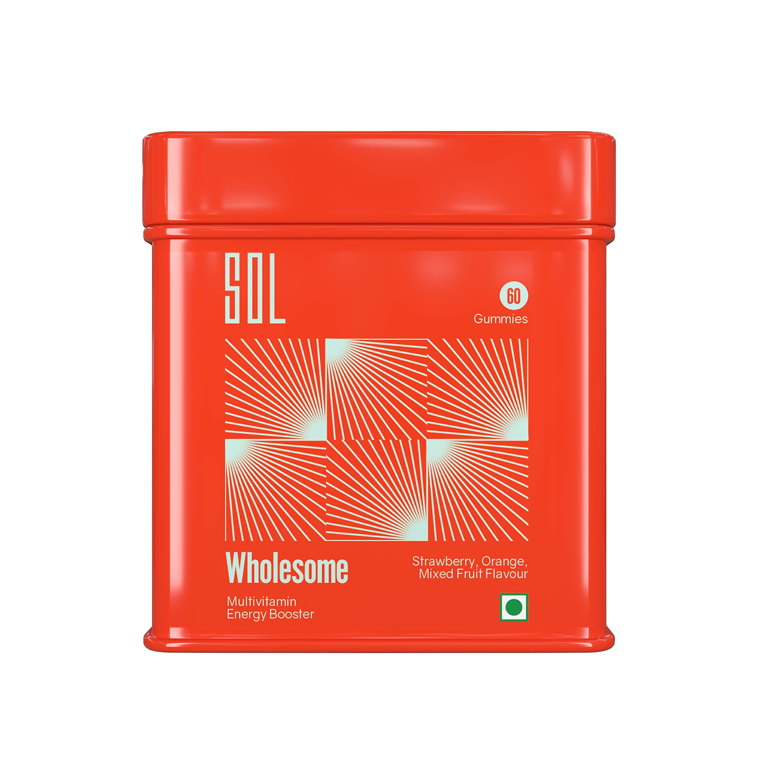 SOL Wholesome Multivtamin Gummies For Kids, Men & Women With Vitamins & Minerals | Boosts Energy, Immunity, Stamina | Supplement For Healthy Teeth & Bones, Skin & Hair | No Added Sugar (60 Gummies - 30 Days Pack)