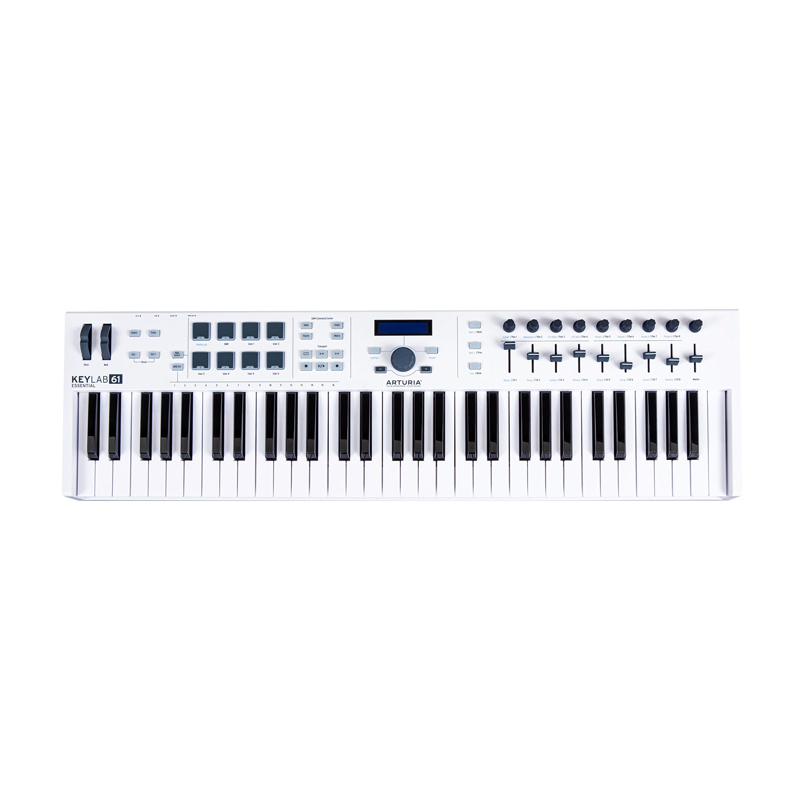 Arturia KeyLab Essential 49 Universal Midi Keyboard Controller - White