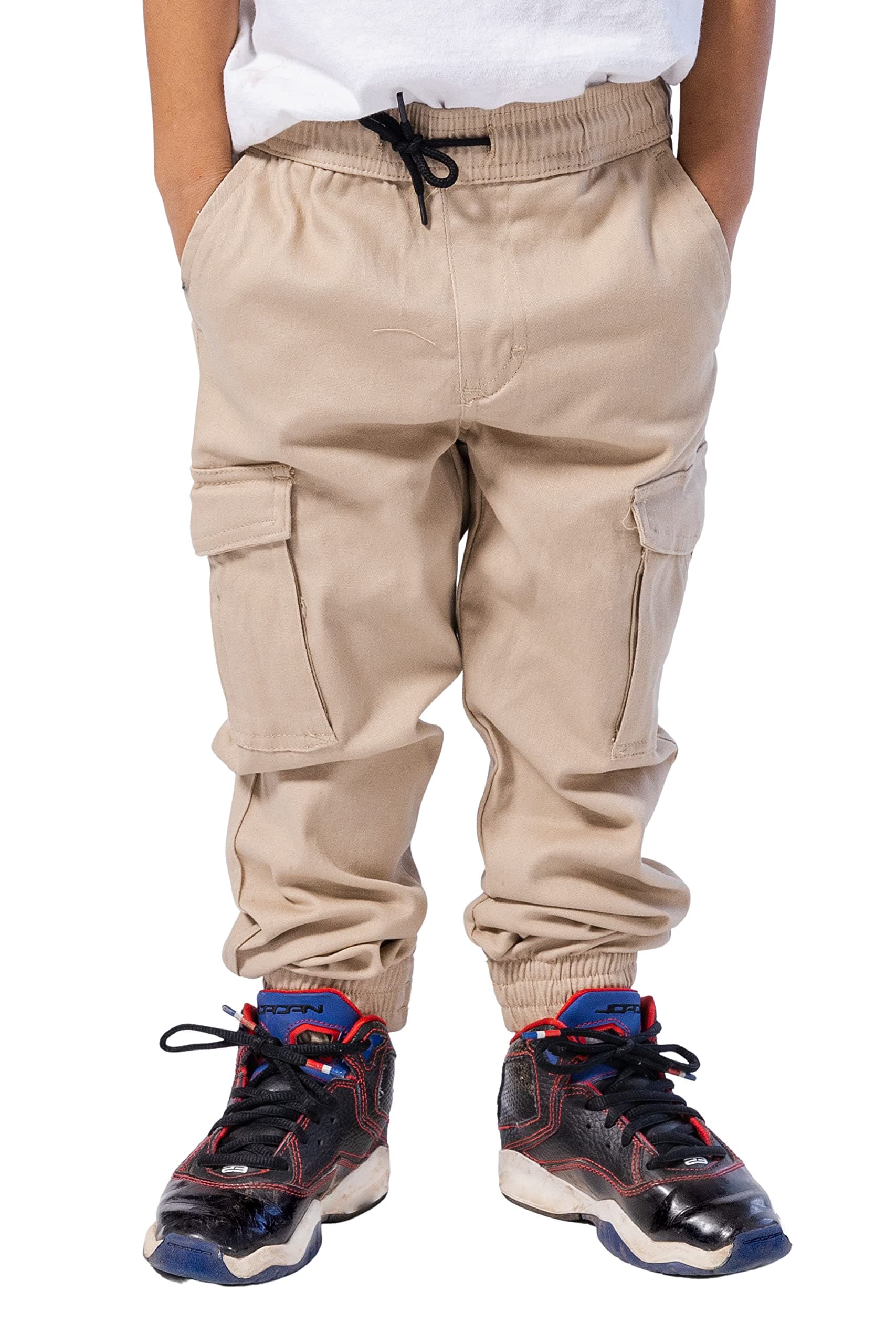 mens Twill Jogger Pants Soft Stretch Slim Fit Trousers