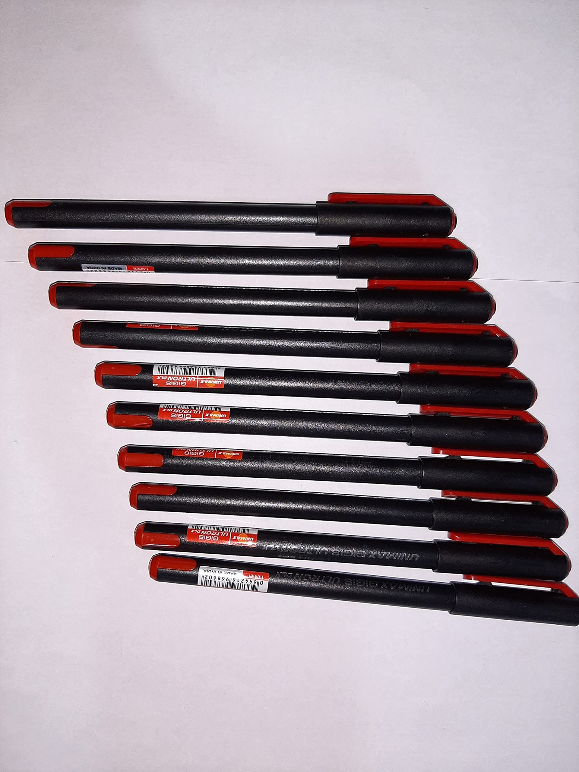 UNIMAX ULTRON 1.0MM BALLPOINT PEN RED PACK OF 10