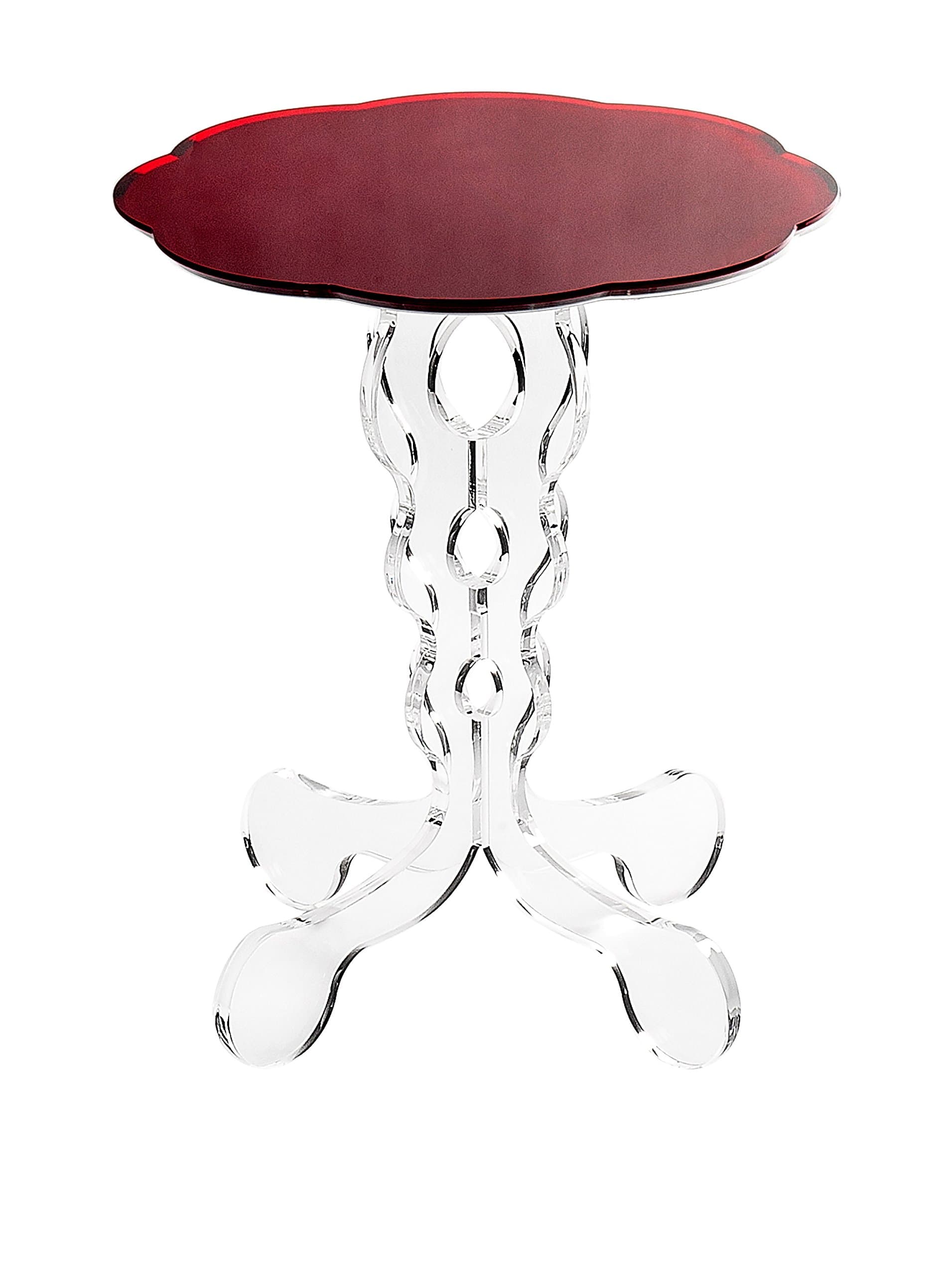 Iplex Design Side Table Arabesque Small Indoor/Outdoor Red
