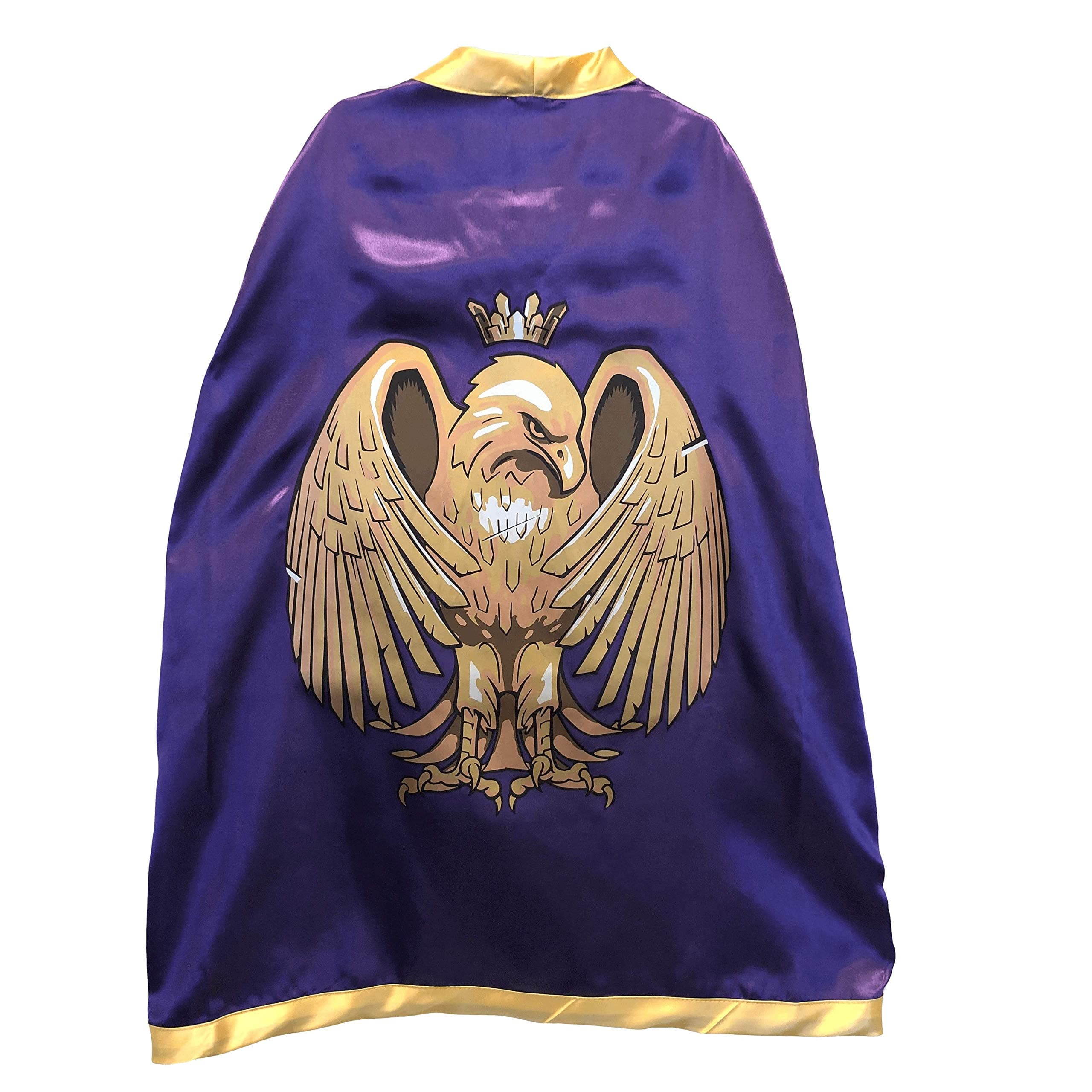 27.005 Golden Eagle Pretend Play Cape, Purple/Gold