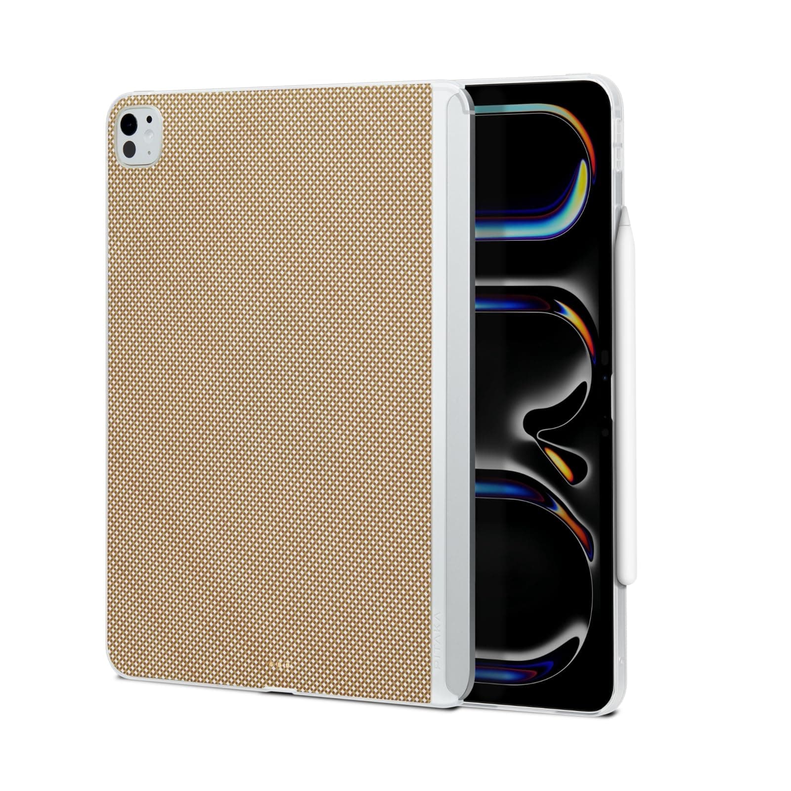 PITAKA iPad Pro 13 Inch case 2024, Magic Keyboard Compatible Case for iPad Pro M4, Support Apple Pencil Charging, Aramid Fiber Made [MagEZ Case 2 - Canyon Yellow]