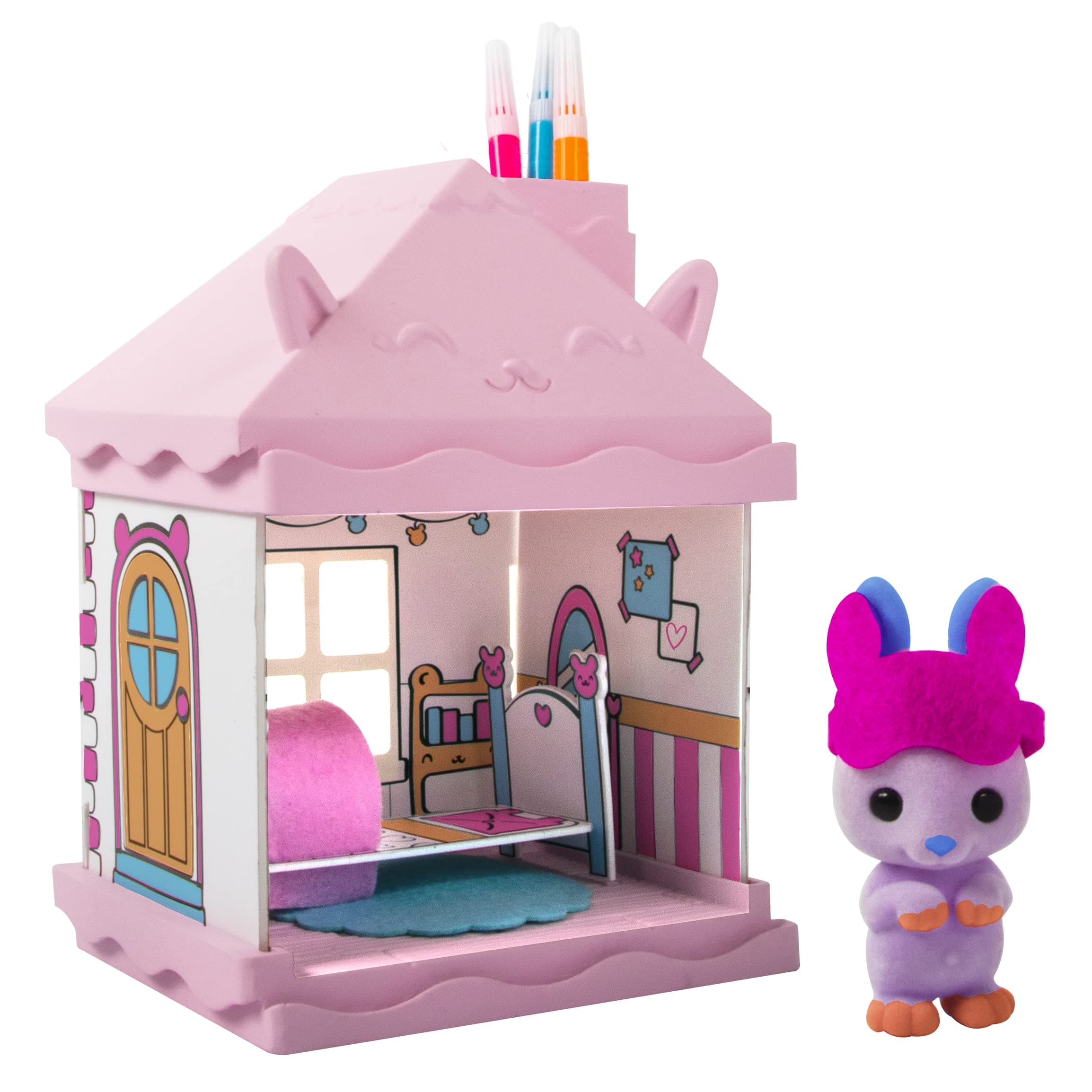 Fuzzikins FF352 Home Makers Bunny's Bedroom Toy, Pink