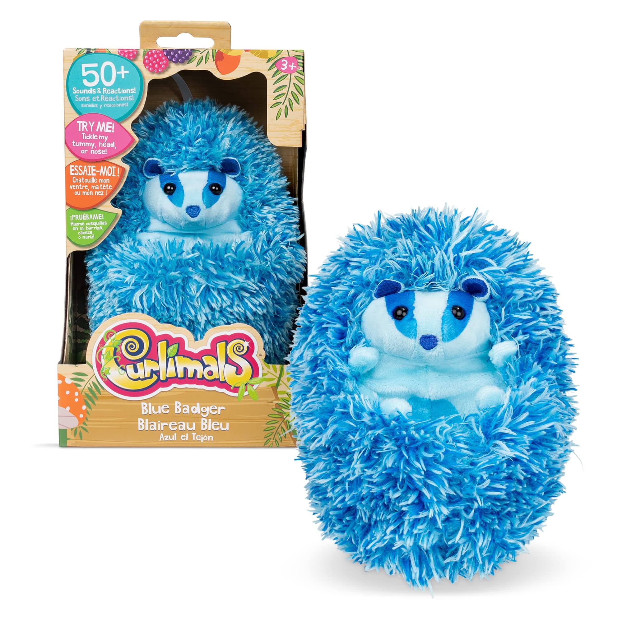 Blue The Badger - Interactive, Animated, Talking, Giggling Toy Pet, Over 50 Sounds, 5" Plush - New 2023 - Best Birthday Toy Gifts for Boys and Girls