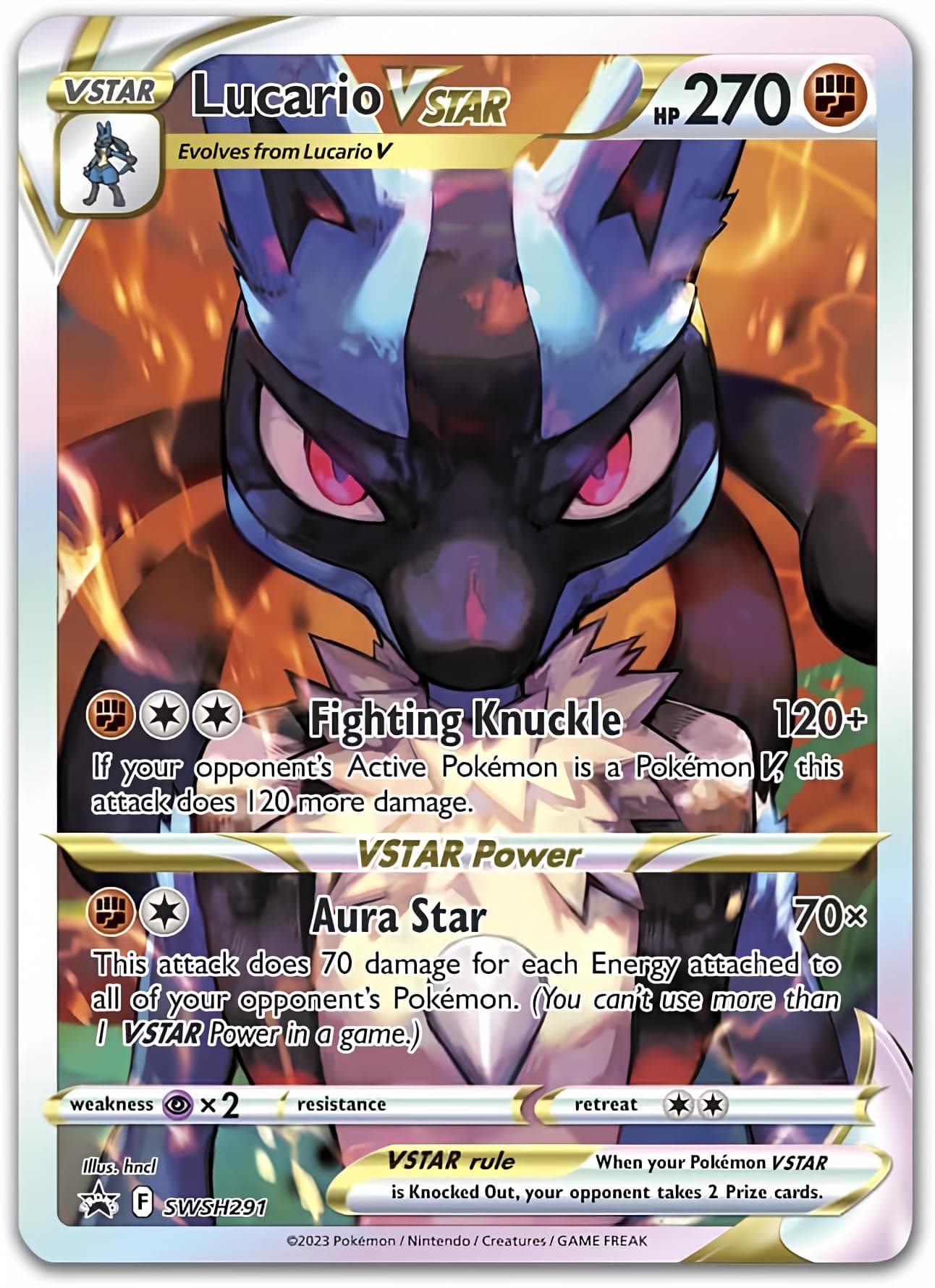 Pokemon - Lucario VSTAR -SWSH291 - Black Star Promo - Full Art
