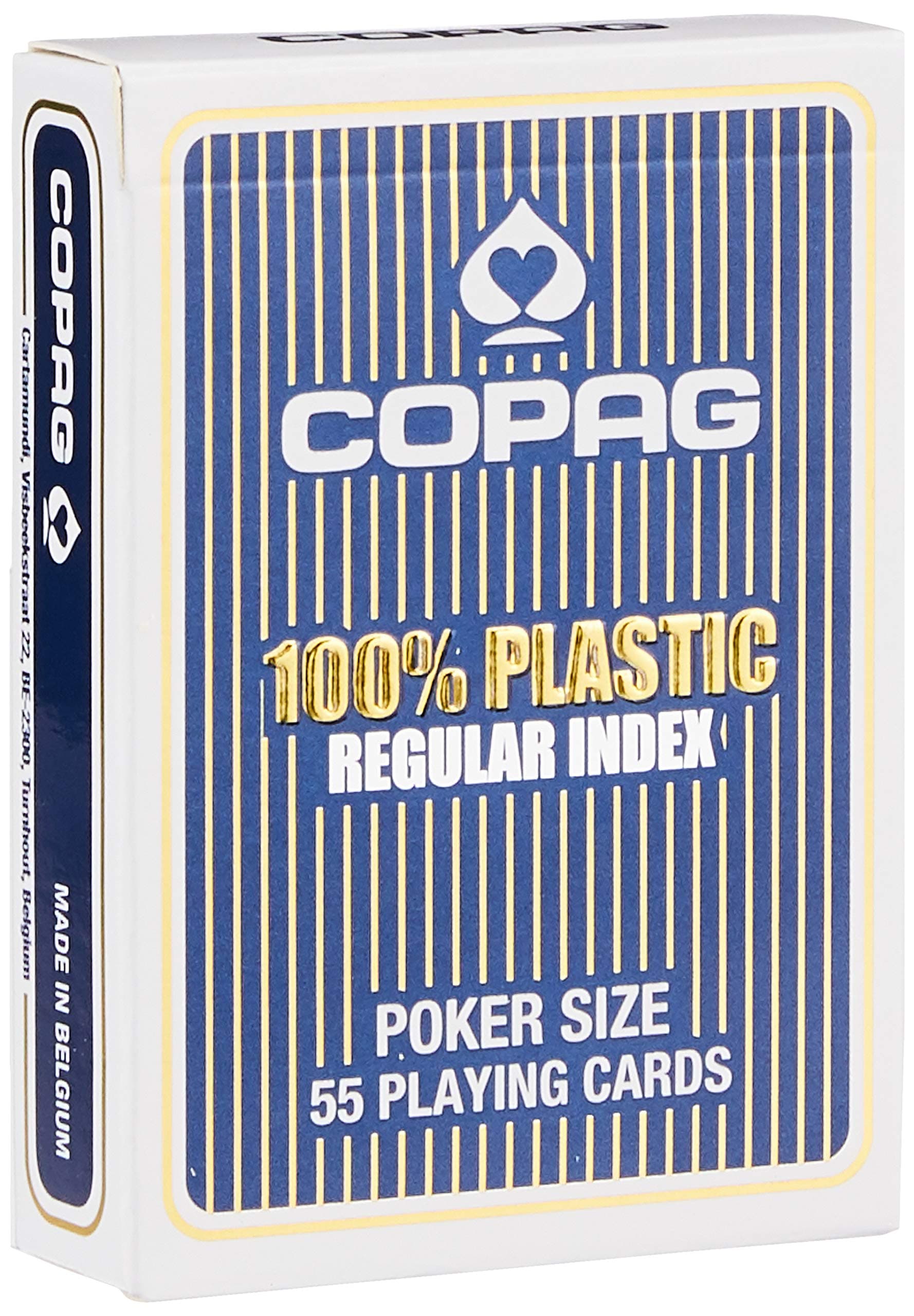 Poker Size Regular Face Playing Cards (Blue)