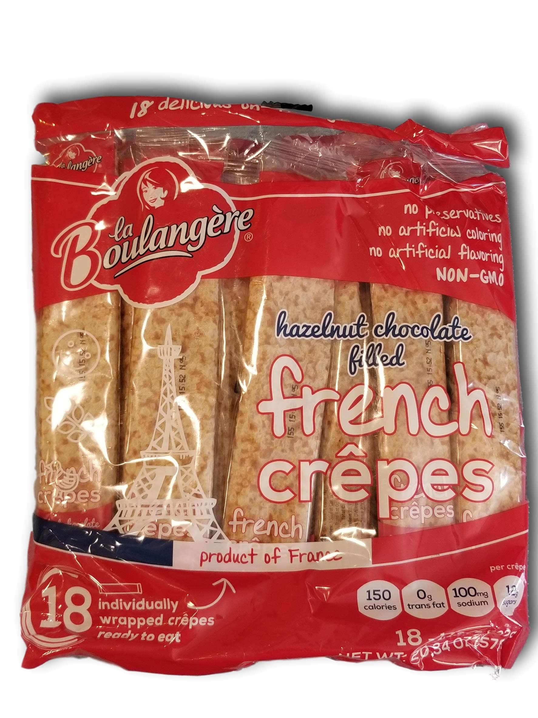 Hazelnut Chocolate Filled French Crepes