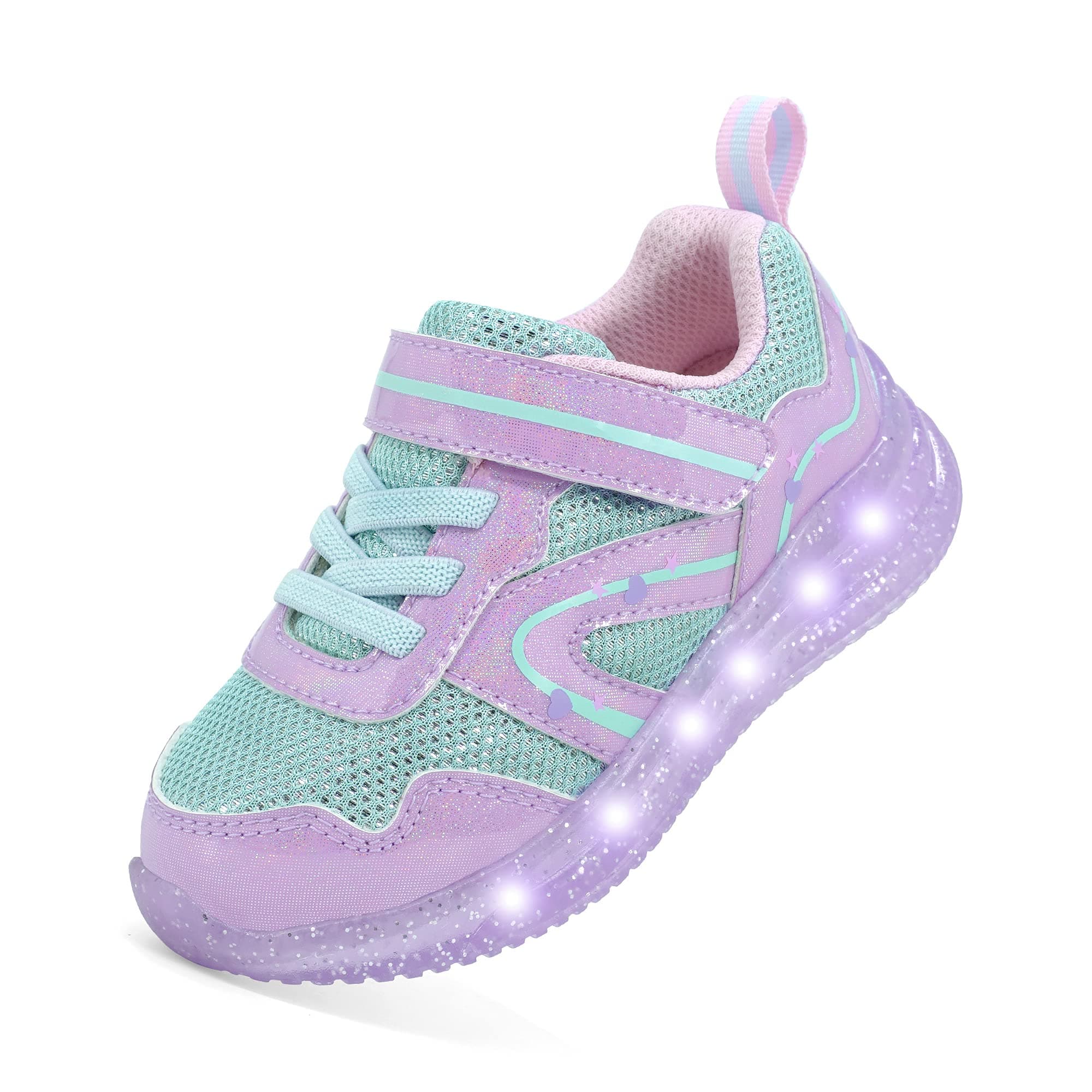 Toddler Boys Girls Light Up Shoes LED Flashing Lightweight Mesh Breathable Adorable Running Sneakers for Toddler and Little Kid