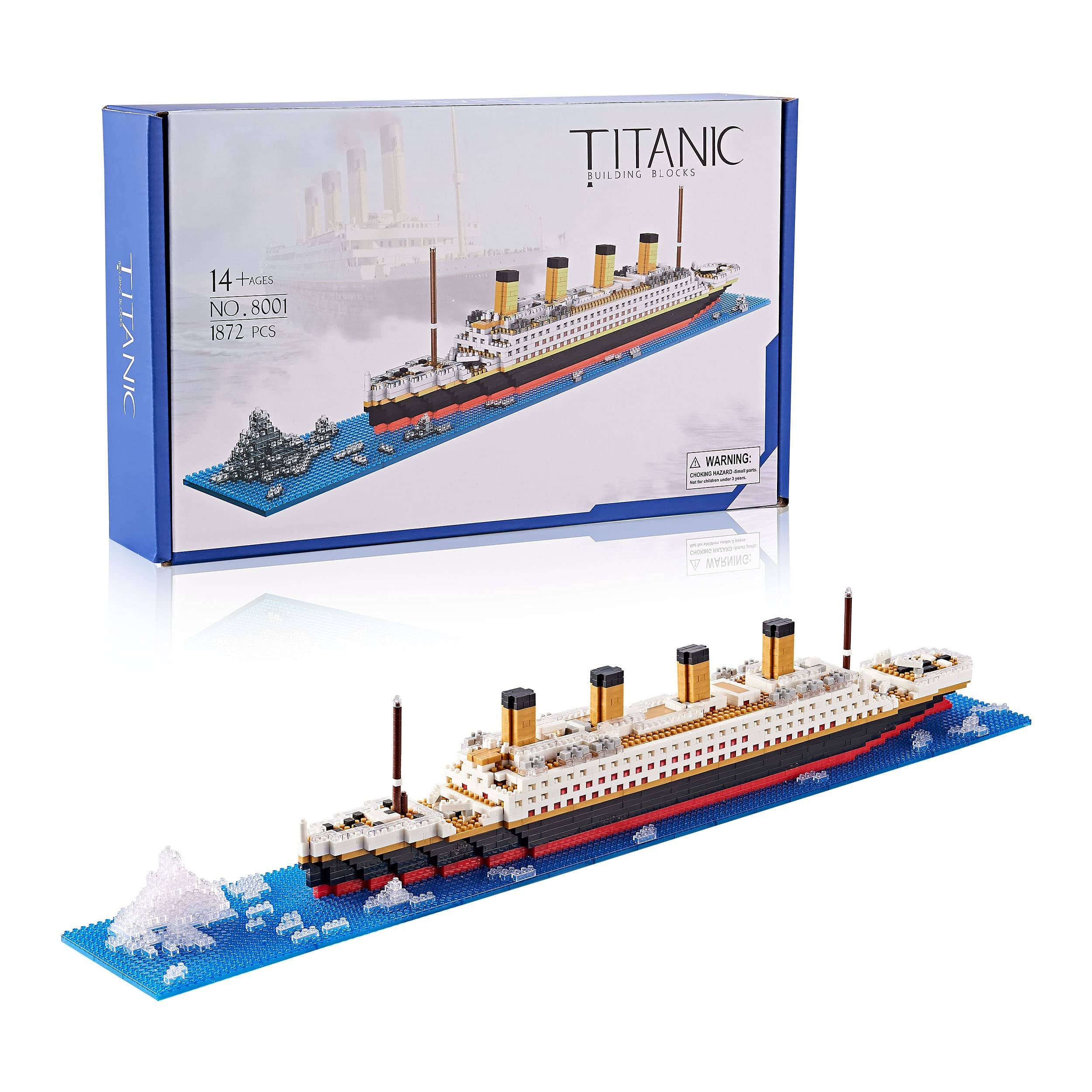 World Famous Titanic Micro Building Block Set Cruise Ship Micro Bricks Model Kit for Adults Ages of 14+ - 1872 PCS Great Gift