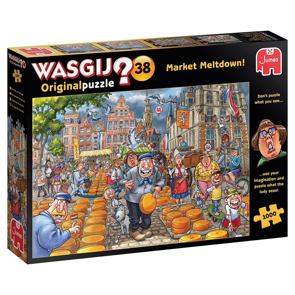 Wasgij, Original 38 - Melted Cheese from Holland!, Puzzle 1000 Pieces for Adults