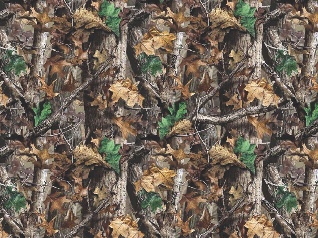 Flannel Realtree Camo Camouflage Leaves Branches Cotton Flannel Fabric Print (10023)