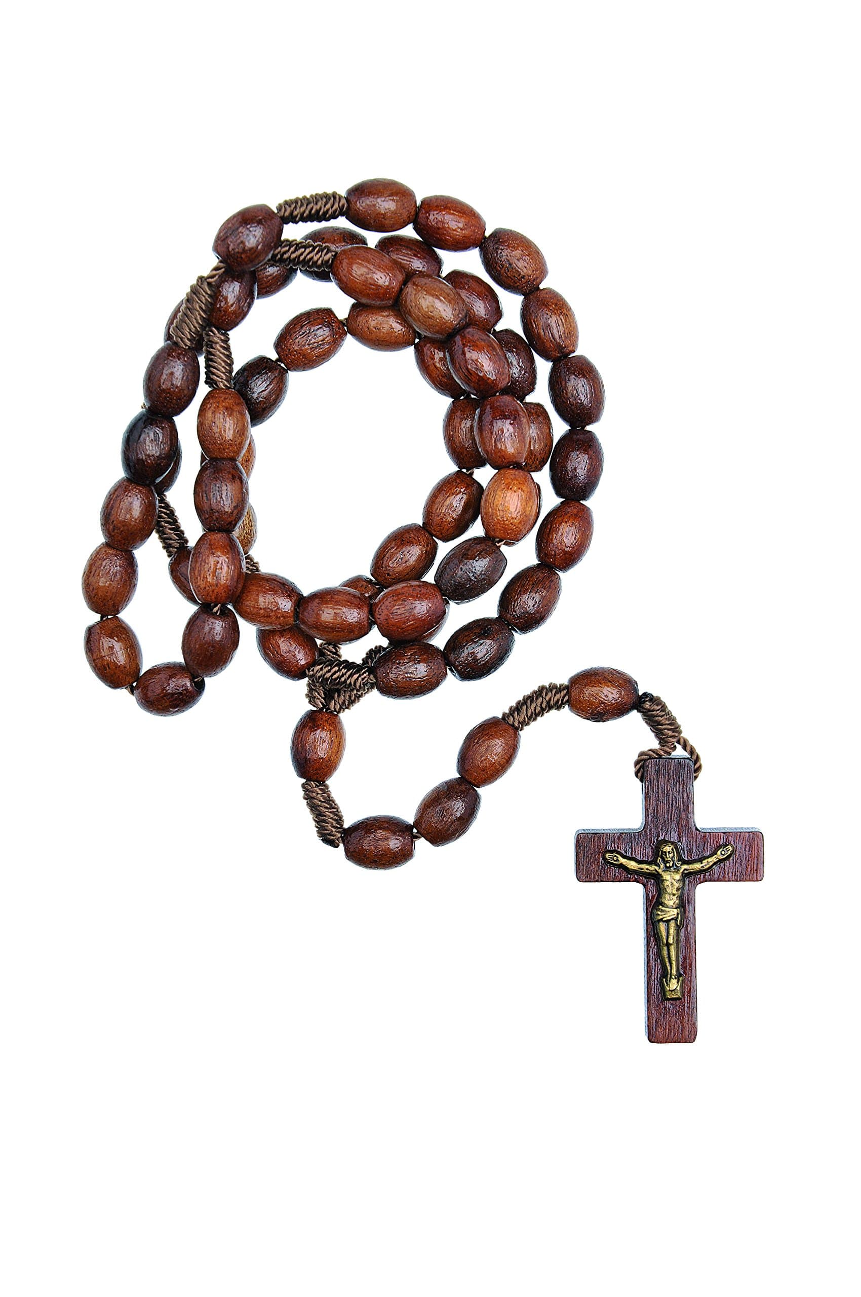 Intercession First Wood Rosary - Made in Brazil