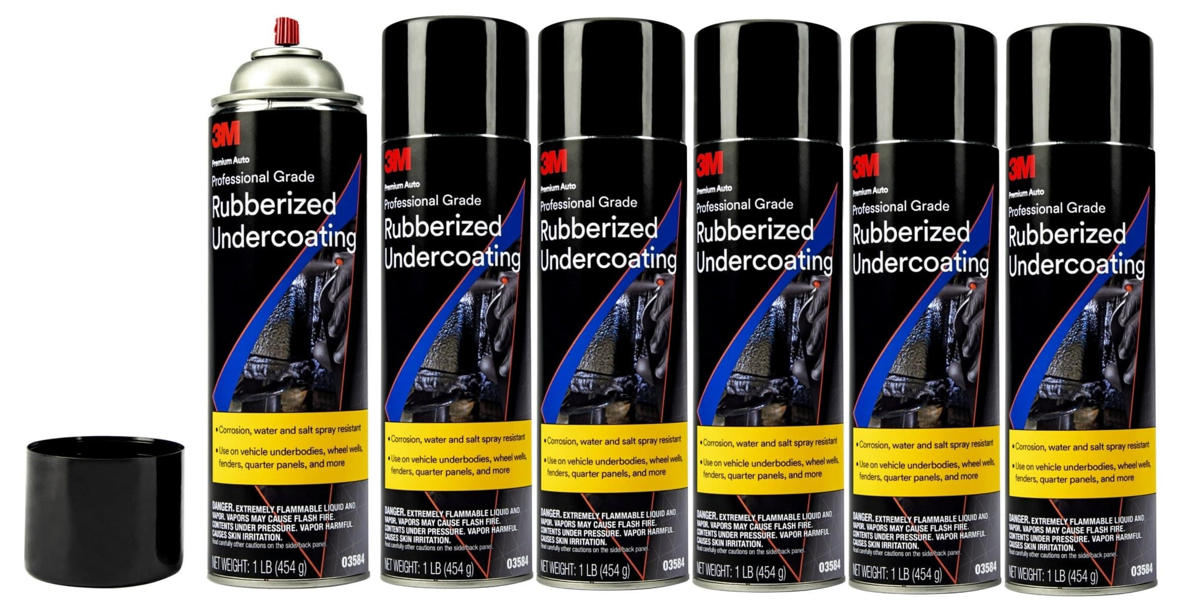 3584 Professional Grade Rubberized Undercoating 6 16oz Cans