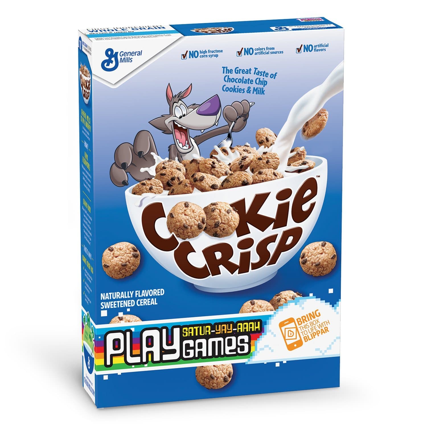 Cookie Crisp Chocolate Chip Cookie Flavored Cereal 15.6 oz Box 1(pack of 4)