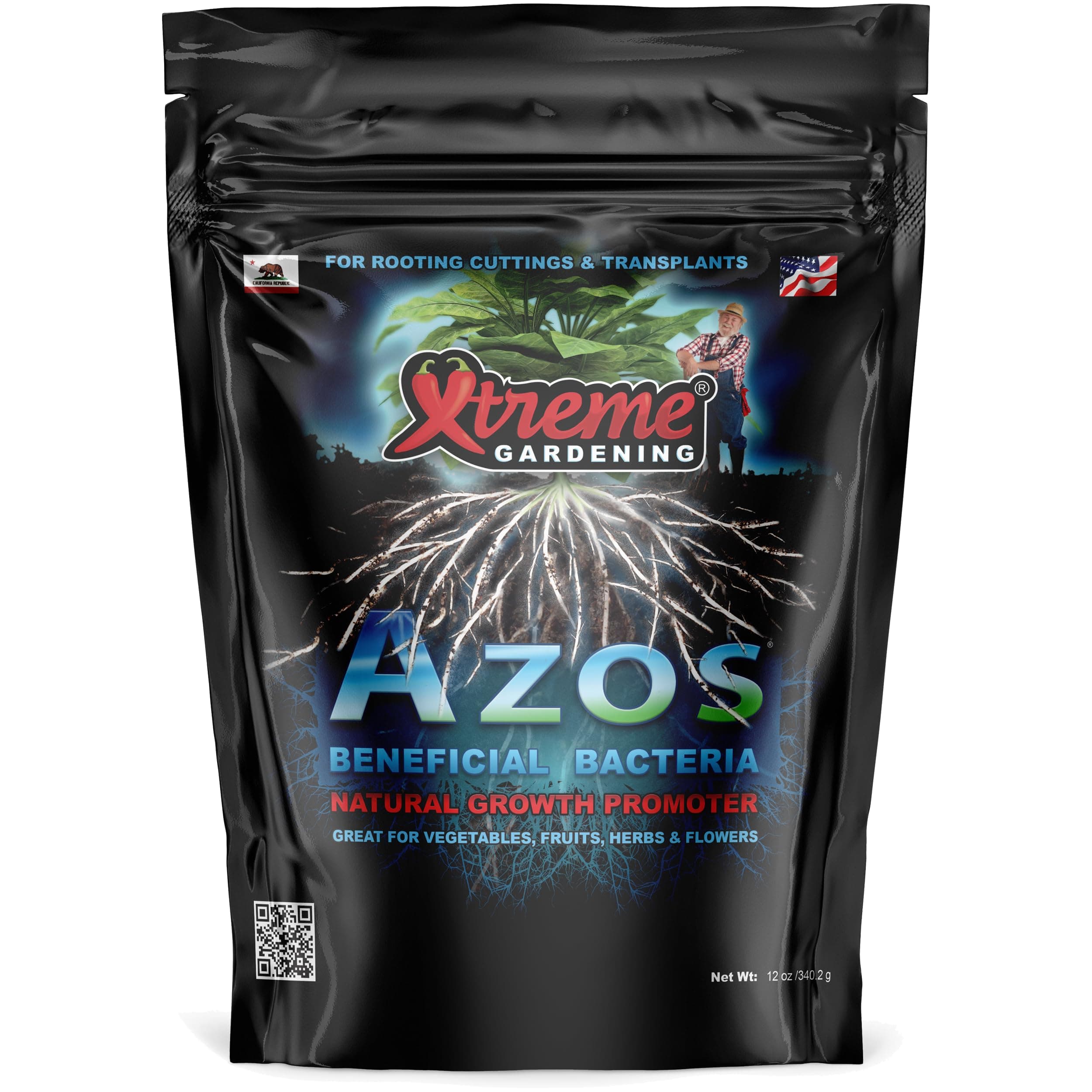 AZOS 12 oz – Beneficial Nitrogen-Fixing Bacteria for Plants & Trees – Natural Root & Growth Promoter for Cloning, Seedlings & Transplants