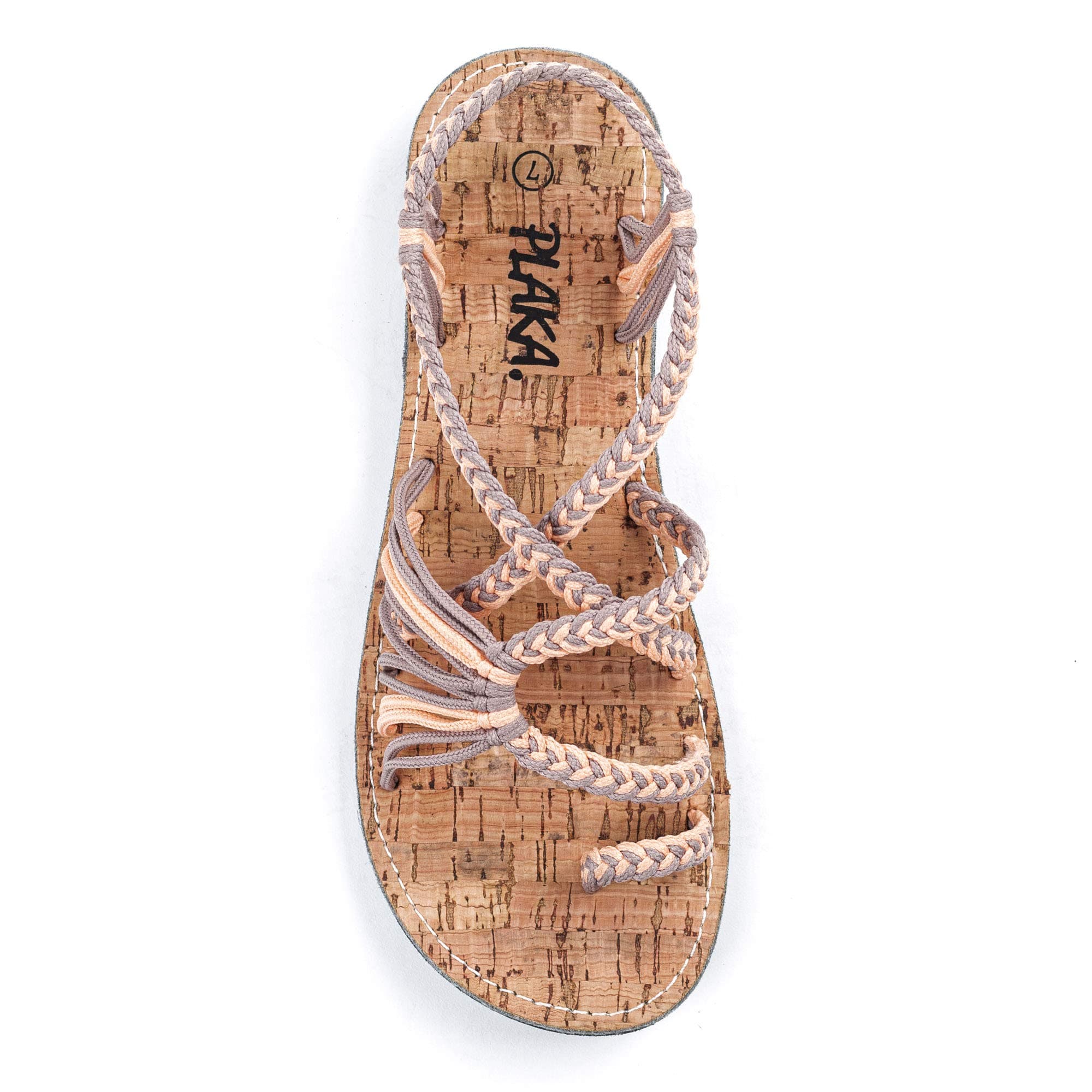 PlakaFlat Sandals for Women Palm Leaf