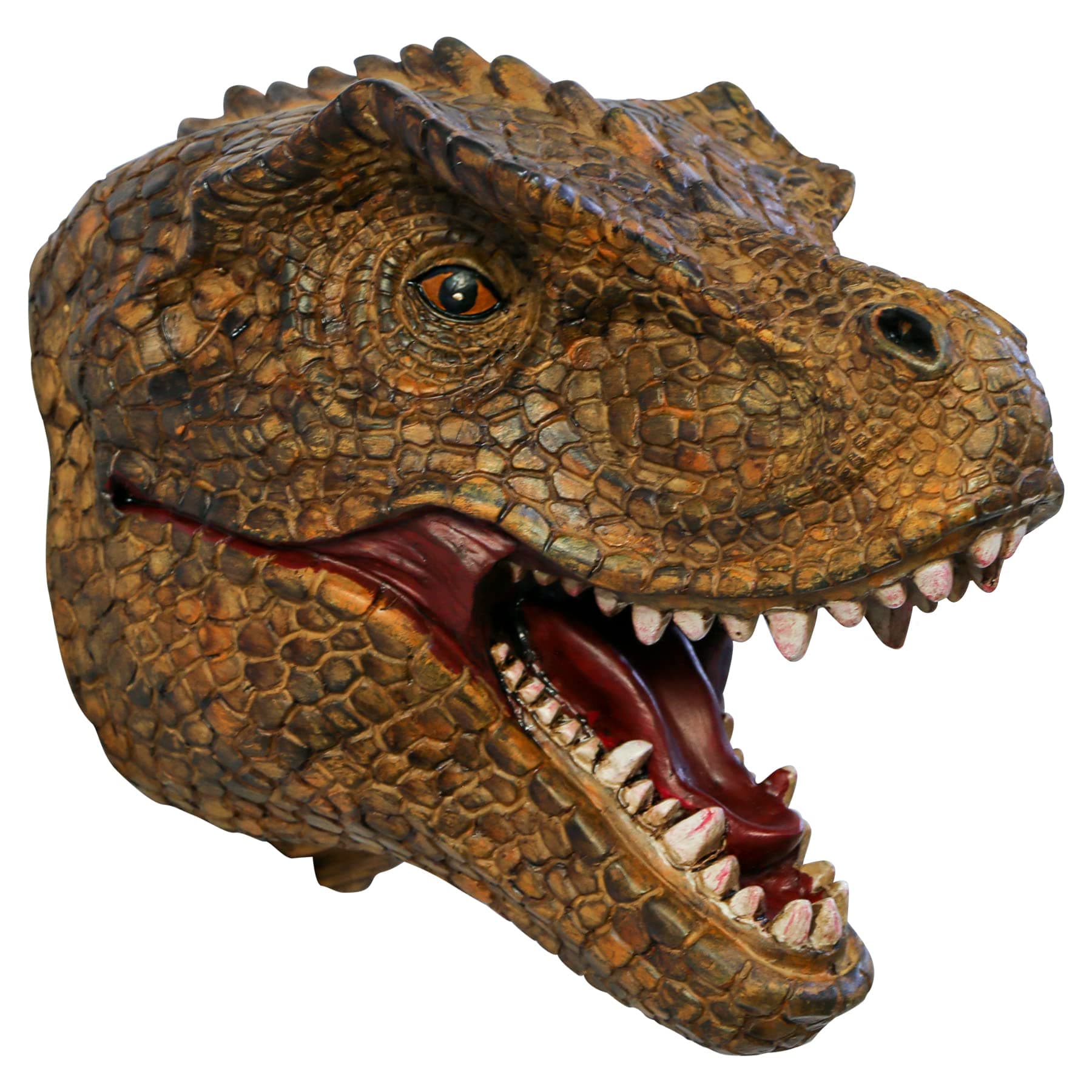 Dinosaur World Small T-Rex Wall Hanging - Boys Kids Birthday Party Gaming Room Taxidermy Dinosaur Themed Wall Sculpture Indoor Outdoor Animal Heads Wall Art Decor