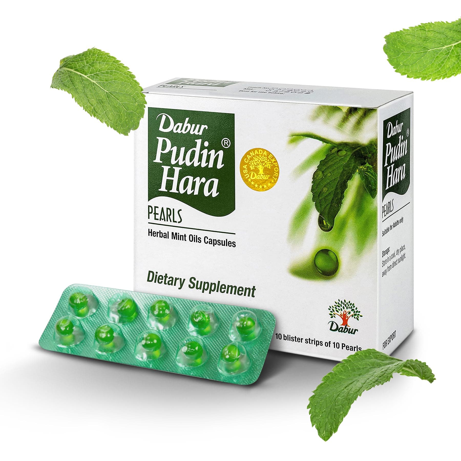 Dabur Pudin Hara Pearls (Strip Of 10) 10 Pack