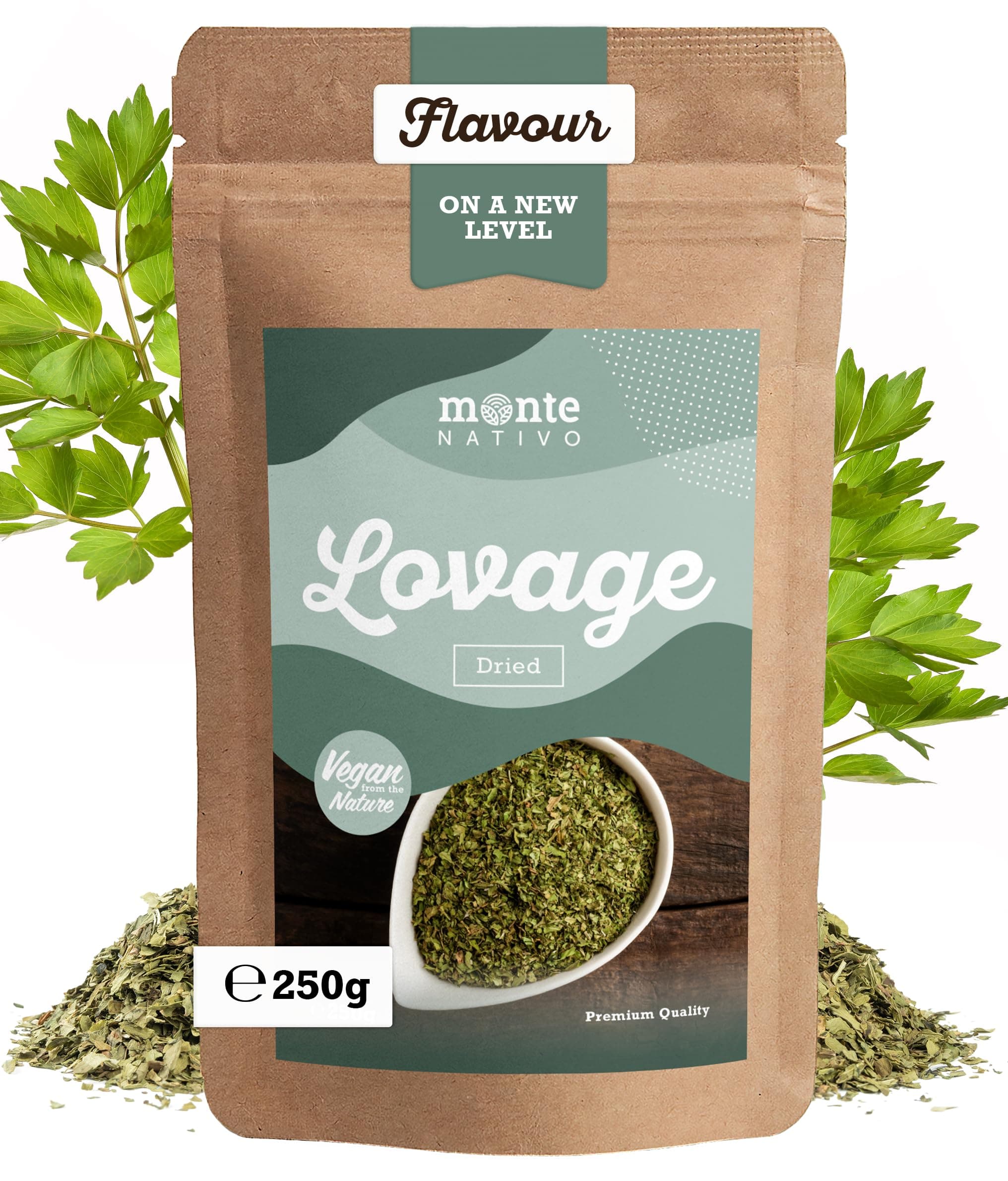 Lovage dried Monte Nativo (250g) - Rubbed Lovage - Gently dried and aromatic Spices ideal for Cooking and Seasoning