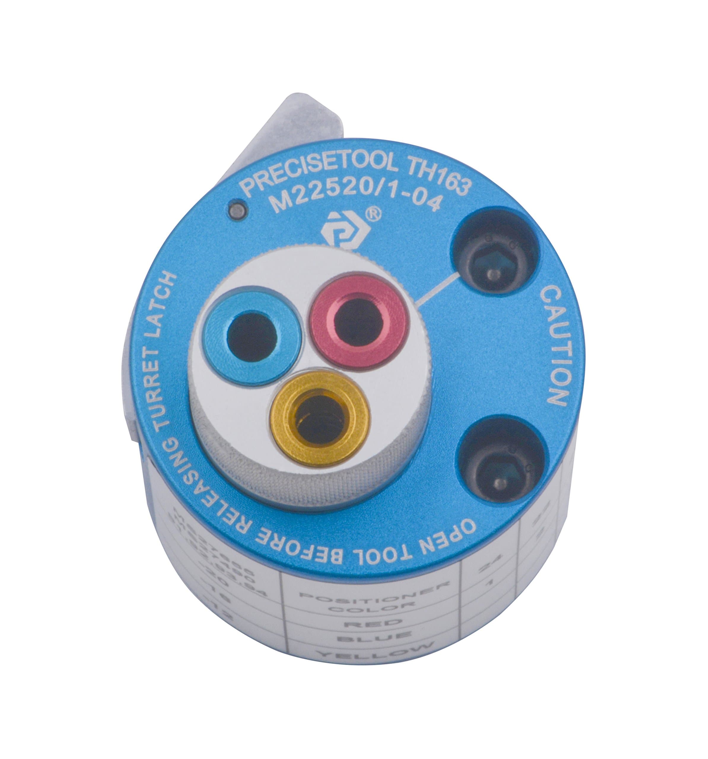 PRECISETOOL TH163(M22520/1-04) Turret Head, Crimp M38999 Connector 1,2,3 Series 12#,16#,20# Pin/Socket