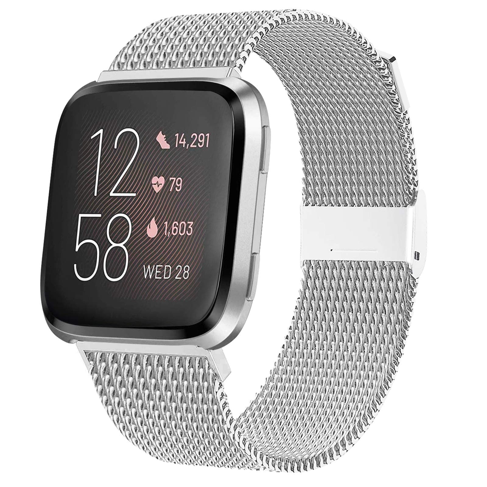 Geviaho Umeway JuQBanke Metal Magnetic Bands Compatible for Apple Watch Band 38mm with Case, Stainless Steel Milanese Mesh