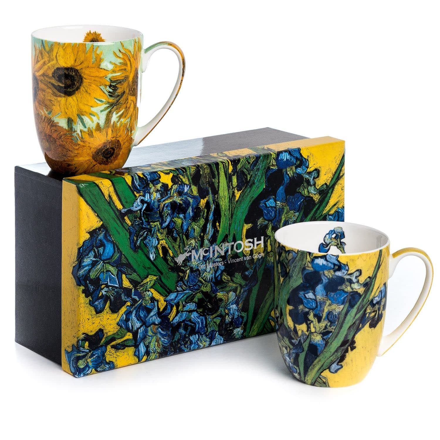 McIntoshMC020162 Van Gogh Flowers Mug Pair, Multicolors