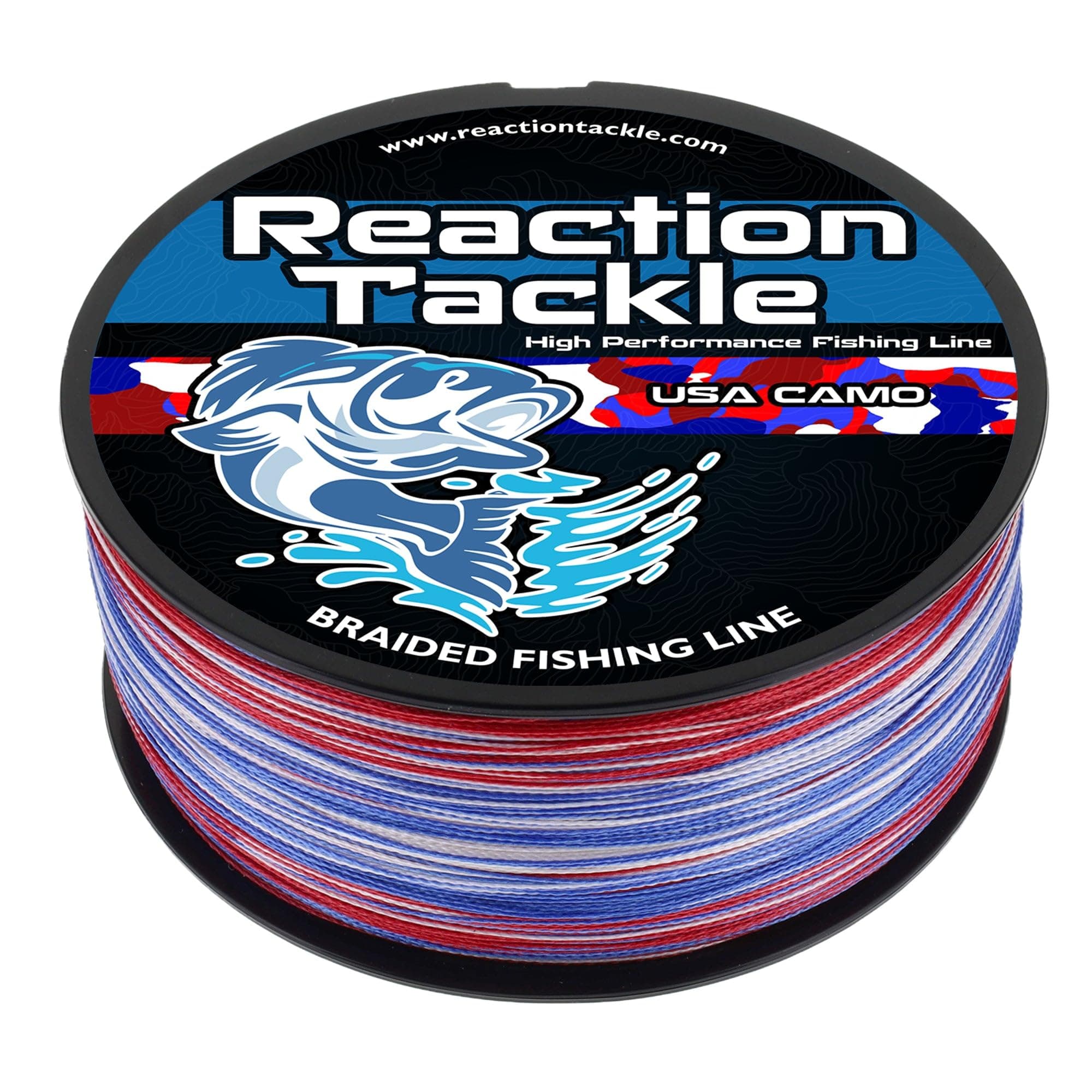 Reaction Tackle Braided Fishing Line - Pro Grade Power Performance for Saltwater or Freshwater Fish - Colored Fishing Line Braid for Extra Visibility