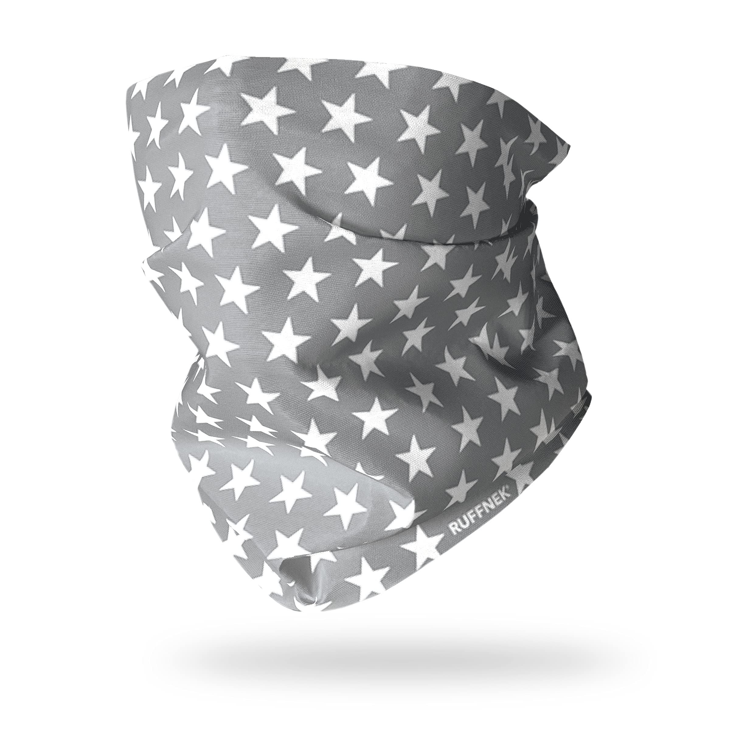 RuffnekGREY STAR Multifunctional Headwear Neck warmer Snood Tube Scarf - Men, Women & Children - One Size
